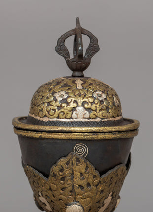 Traditionally Handworked Ritual Offering Kapala Set | Ritual Item for Shrine