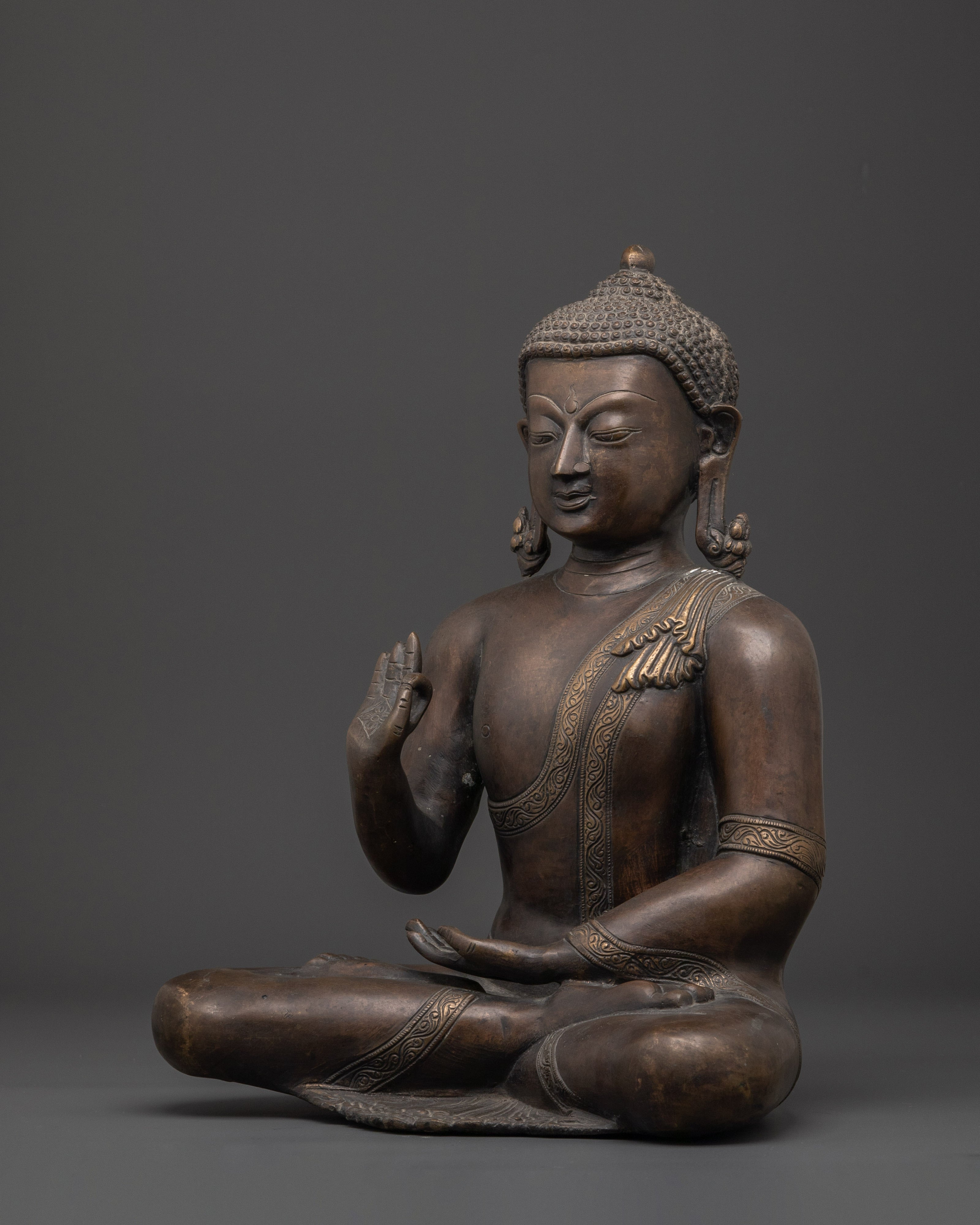Amogasiddhi Brass Statue | Icon of Fearlessness and Protection