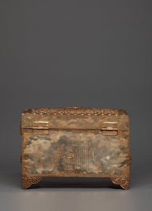 Copper Treasure Box with Gold Plating | Snow Lion Guardians