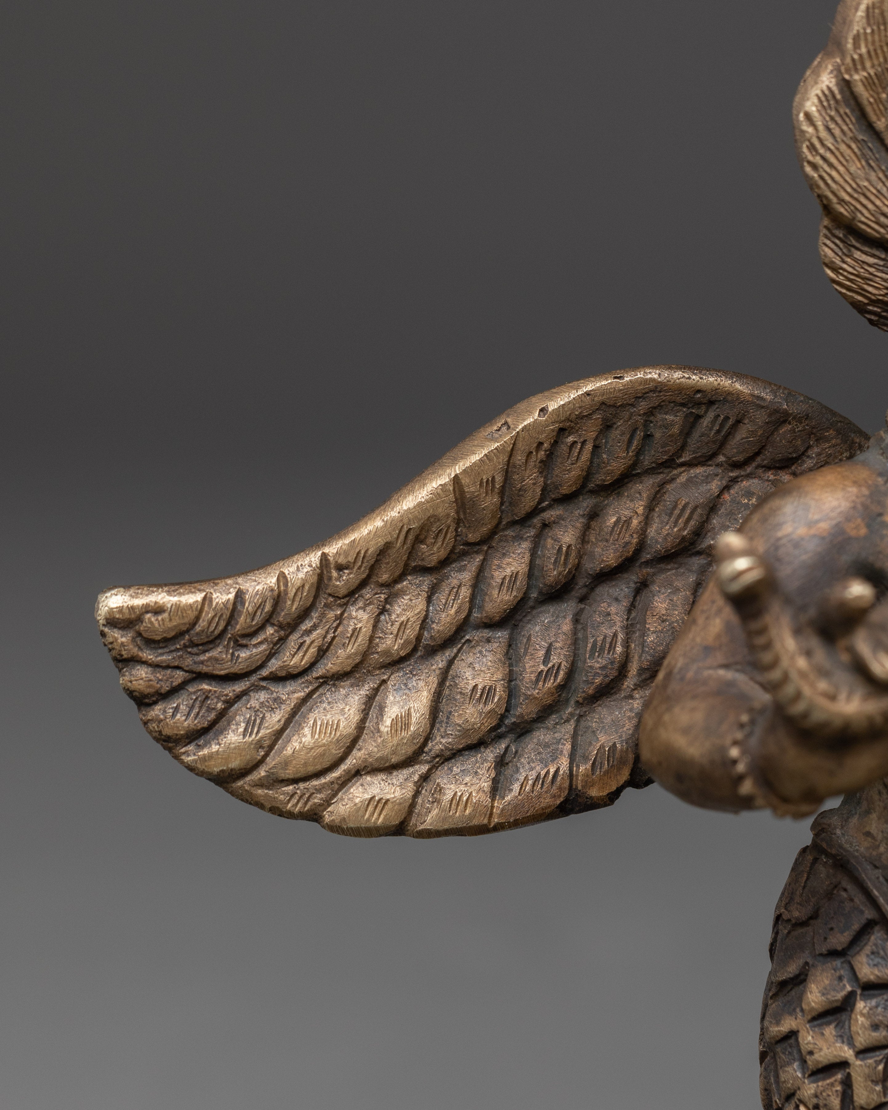 Handcrafted Brass Garuda Statue | Winged Protector