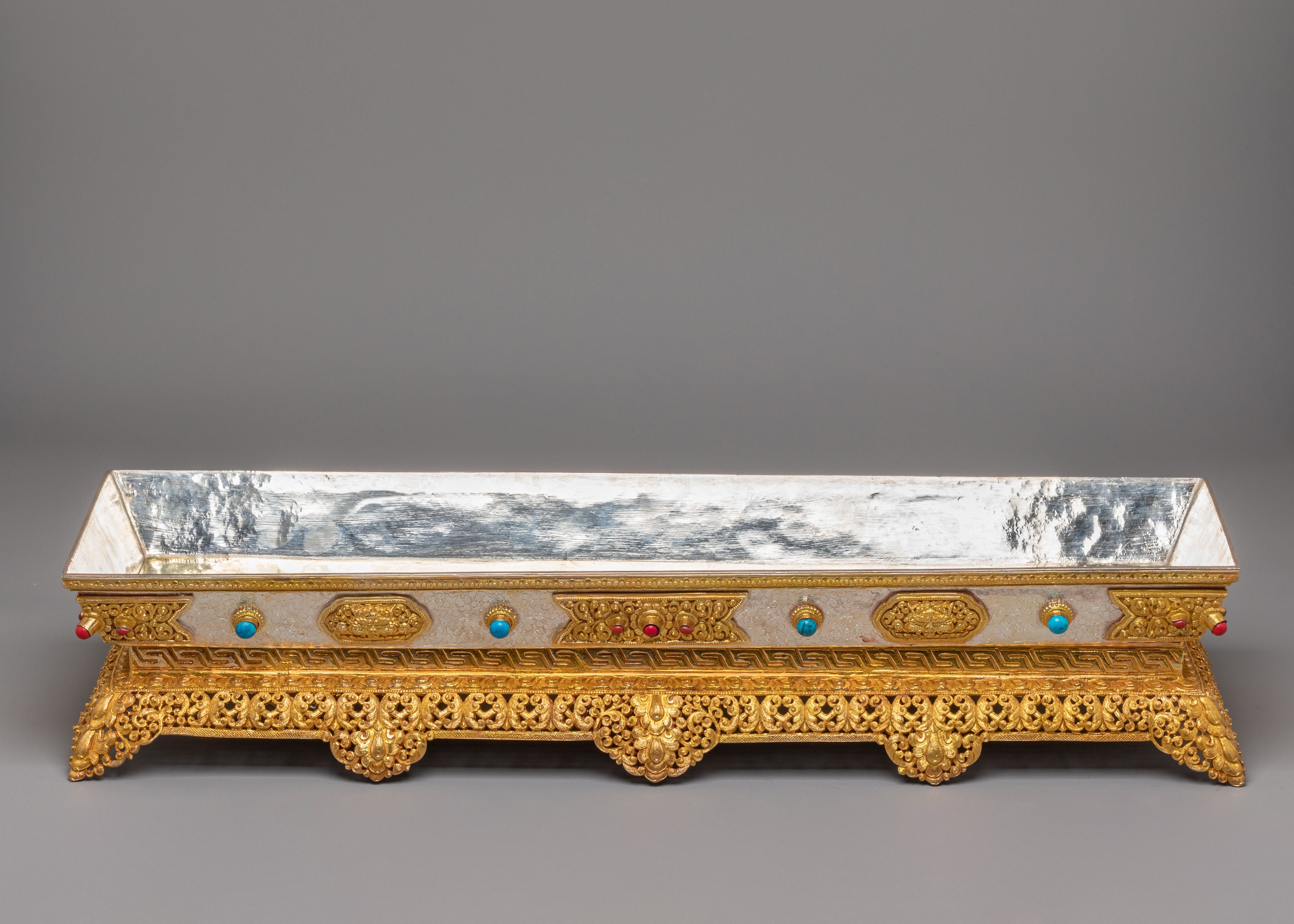 Spiritual Himalayan Offering Tray | Sacred Tibetan Altar Art