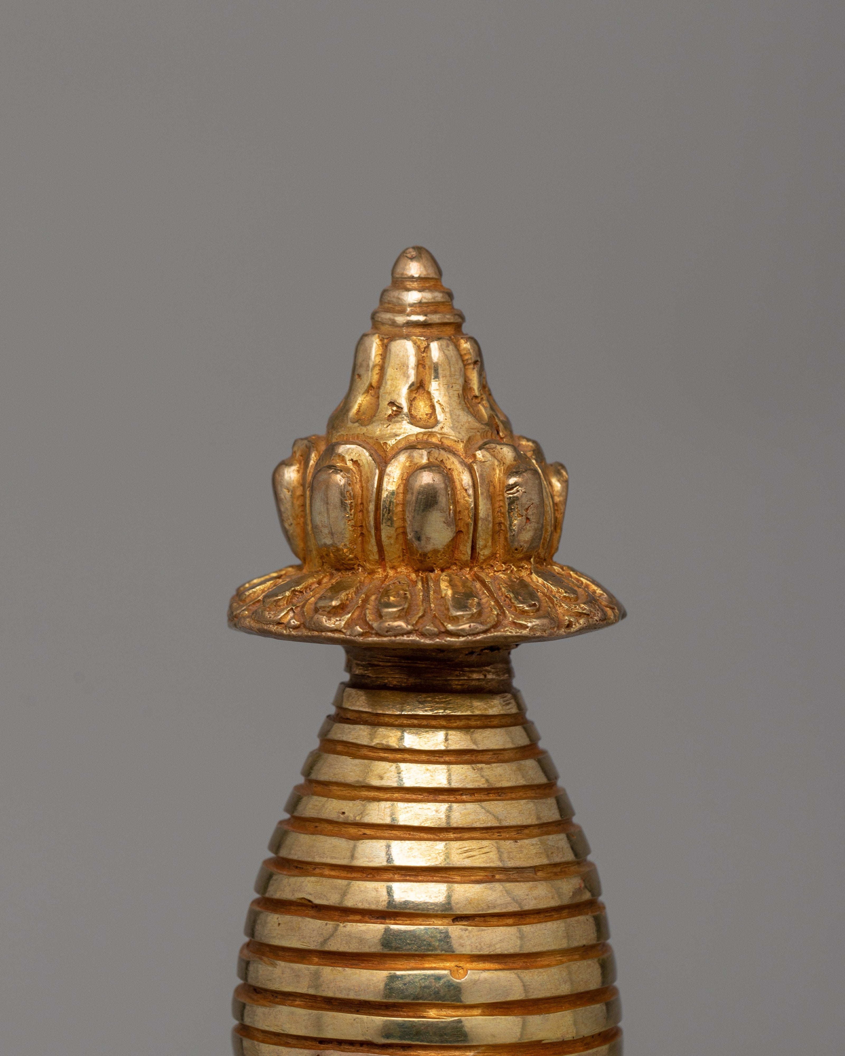 Traditional Buddhist Handmade Kadampa Stupa | Sacred Sculpture for Spiritual Growth and Peace