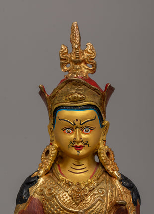 Tibetan Master Padmasambhava Statue | Sculpture for Spiritual Shrine & Altars