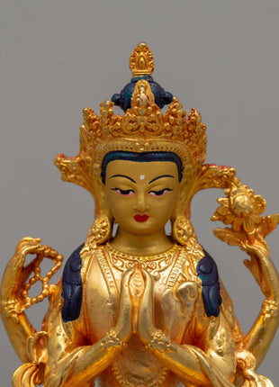 Compassion Deity Chenrezig Statue | Bodhisattva of Mercy
