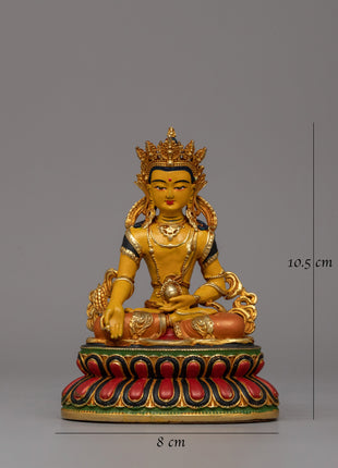 Gold-Plated Kshitigarbha Statue | Buddhist Bodhisattva of the Earth