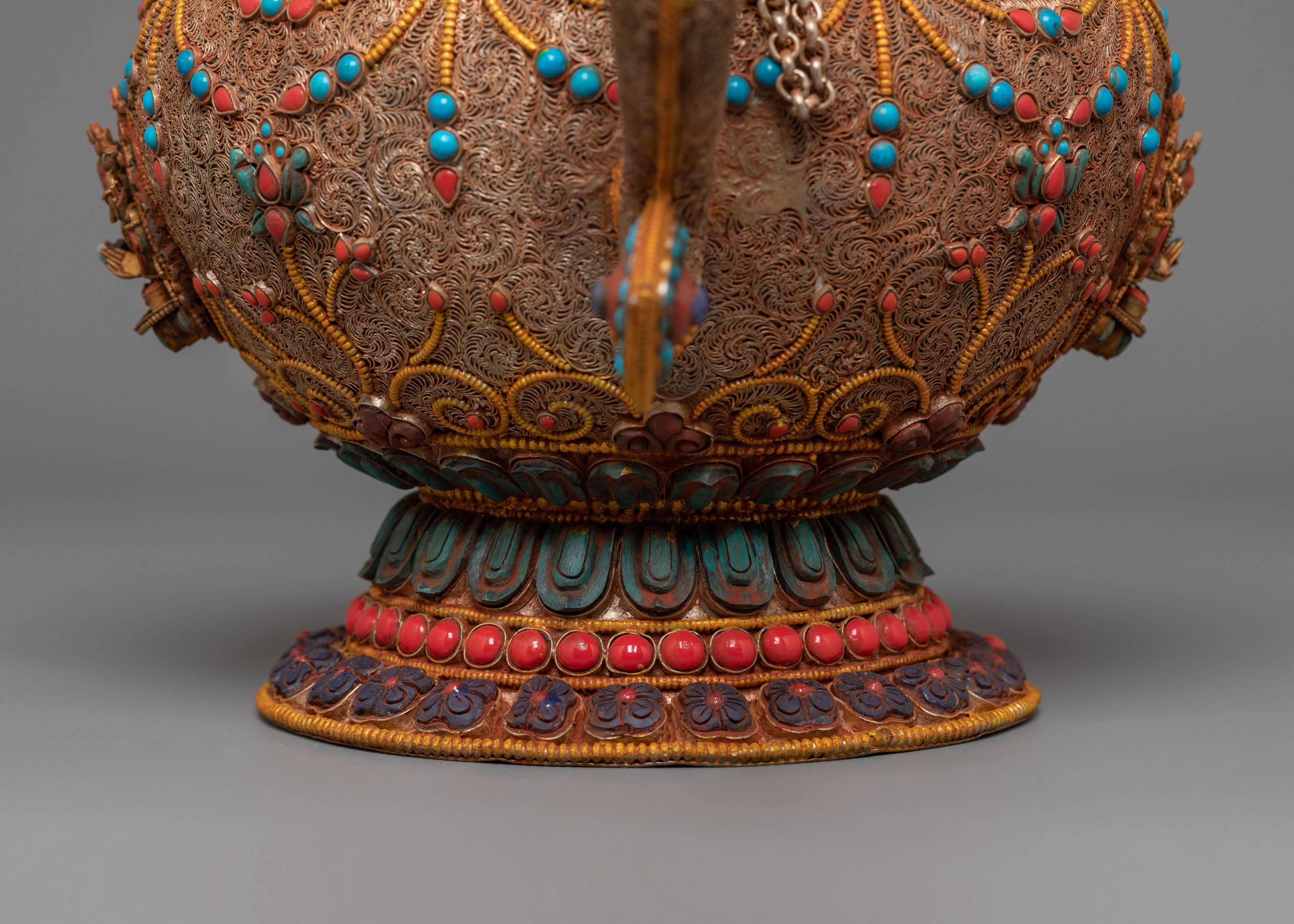 Chenrezig Carved Tea Pot | Symbol of Compassion