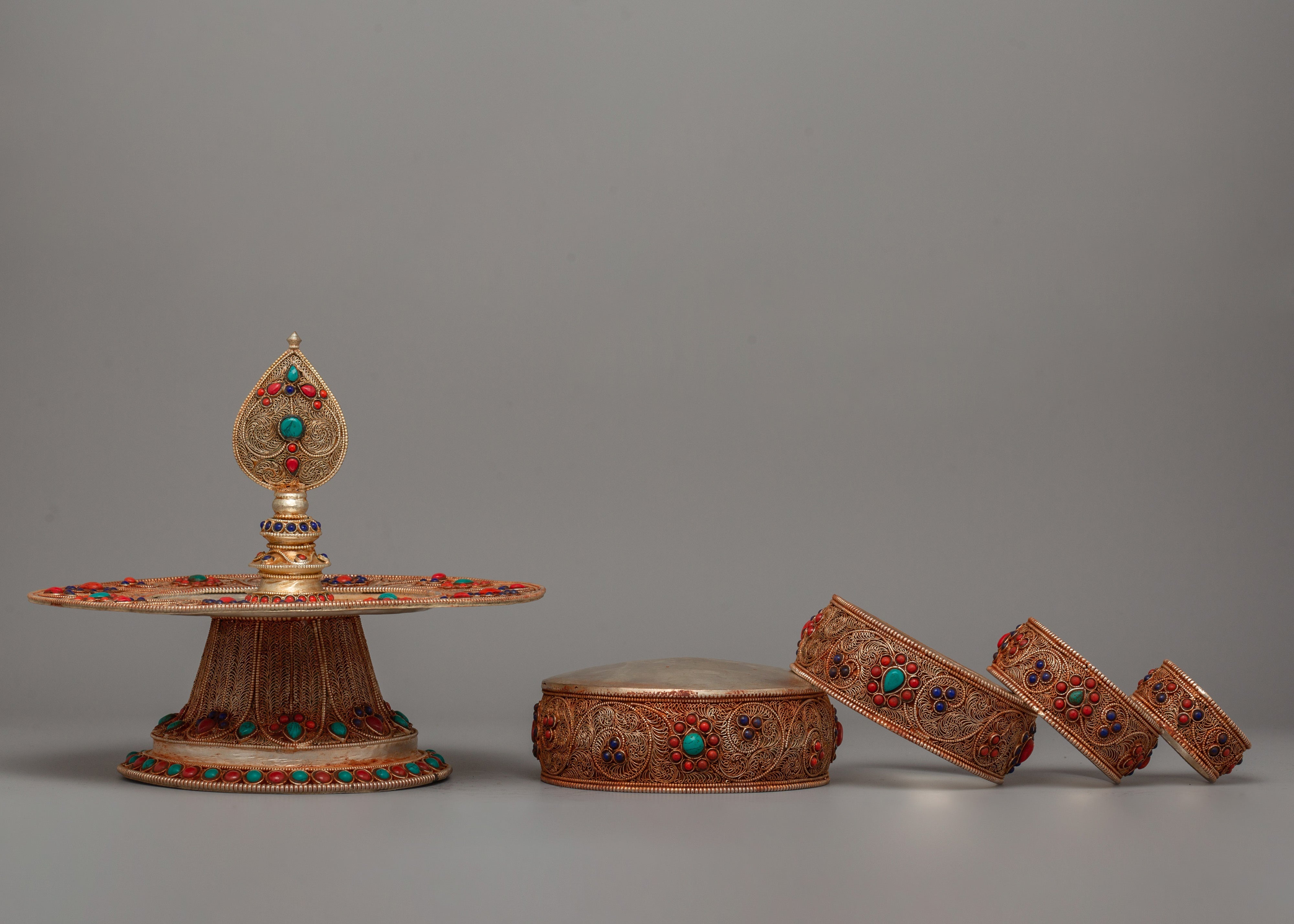 Sacred Mandala for Offering Practice | Handcrafted Tibetan Ritual Tool