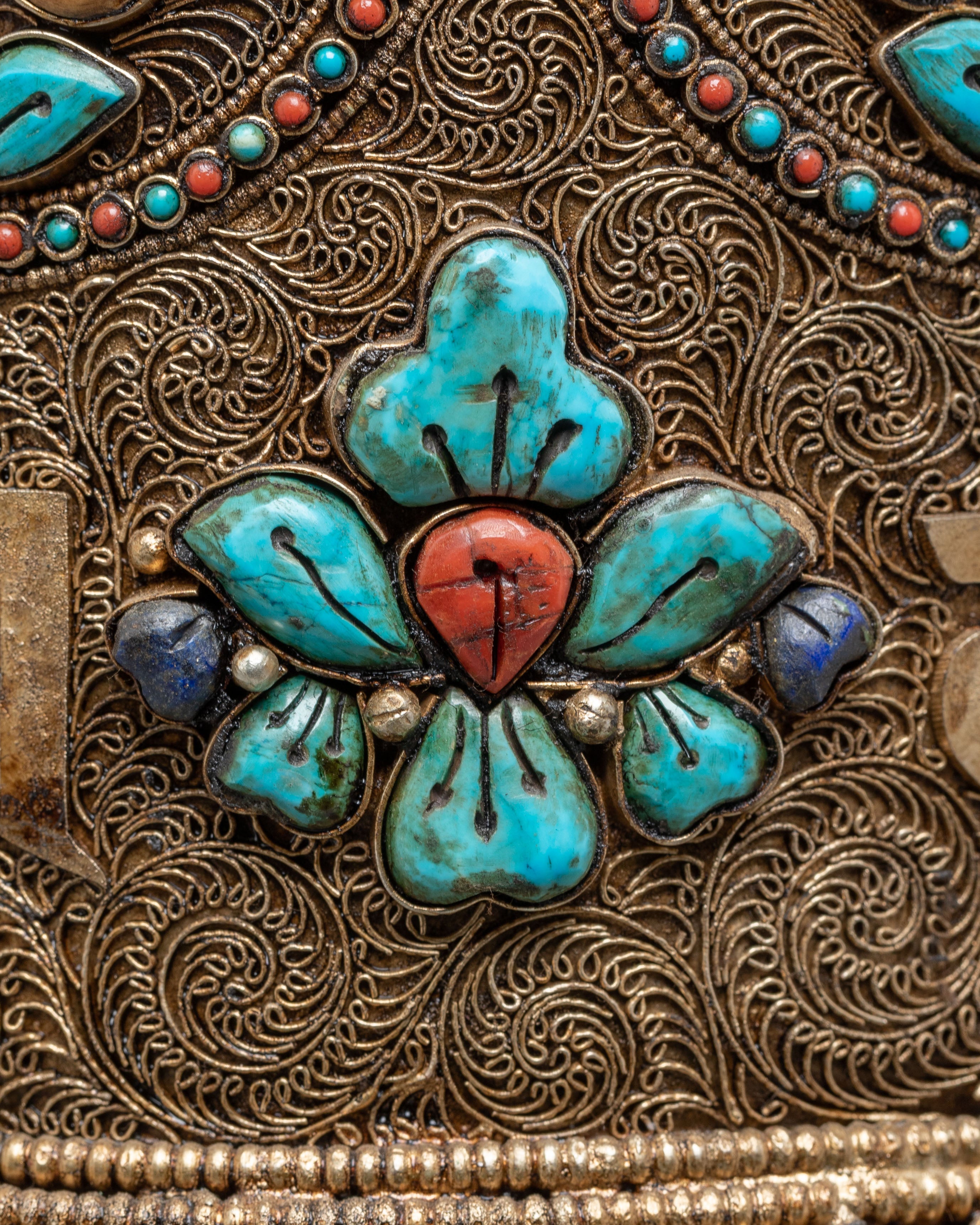 Prayer Wheel With 8 Auspicious Symbols | Tibetan Ritual Prayer Wheel