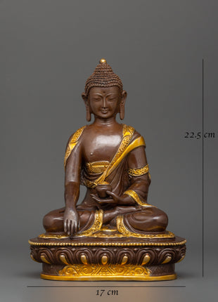 Shakyamuni Buddha Oxidized Copper Statue | The Enlightened One