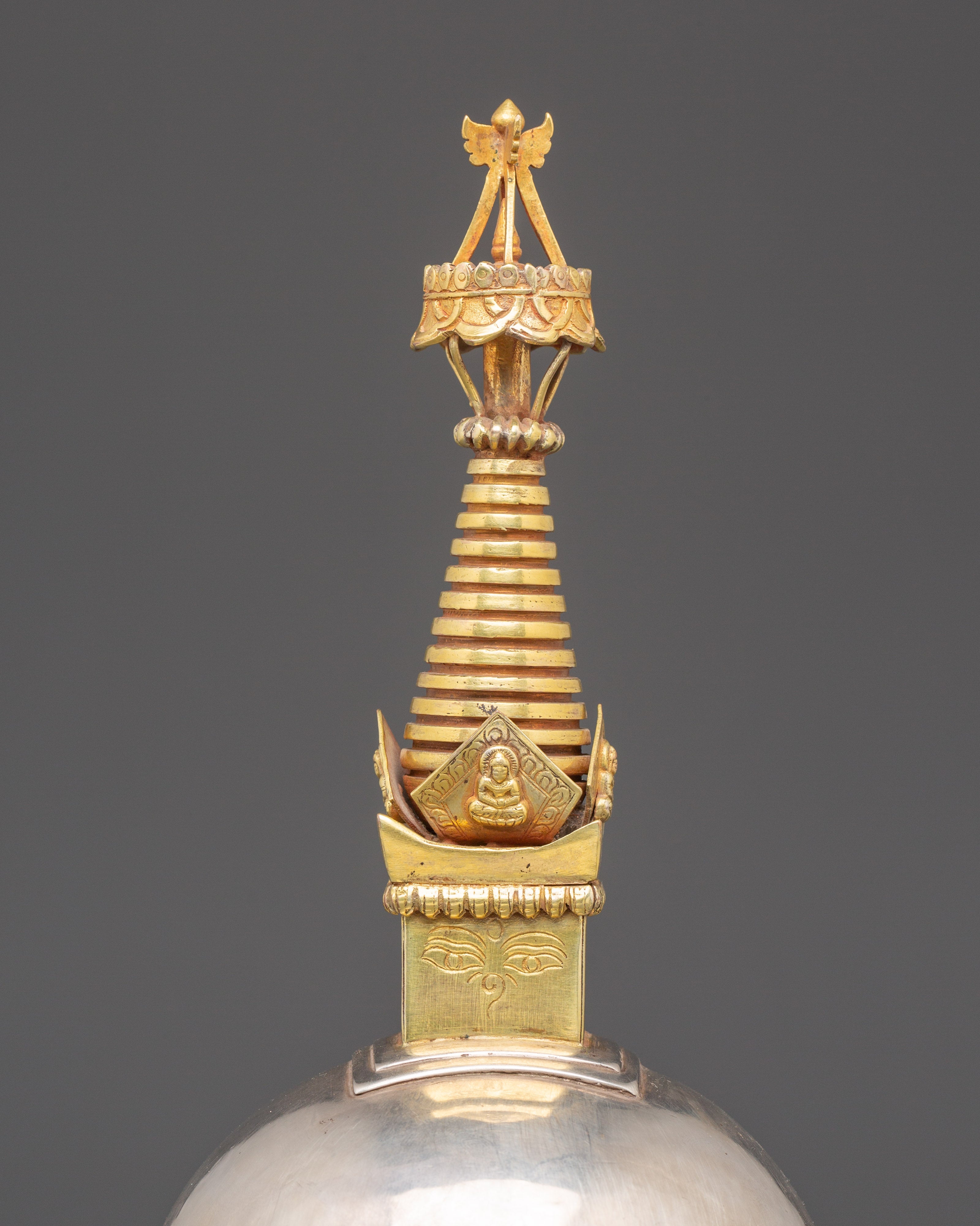 24k Gold Plated Tibetan Stupa | Symbol of Enlightenment