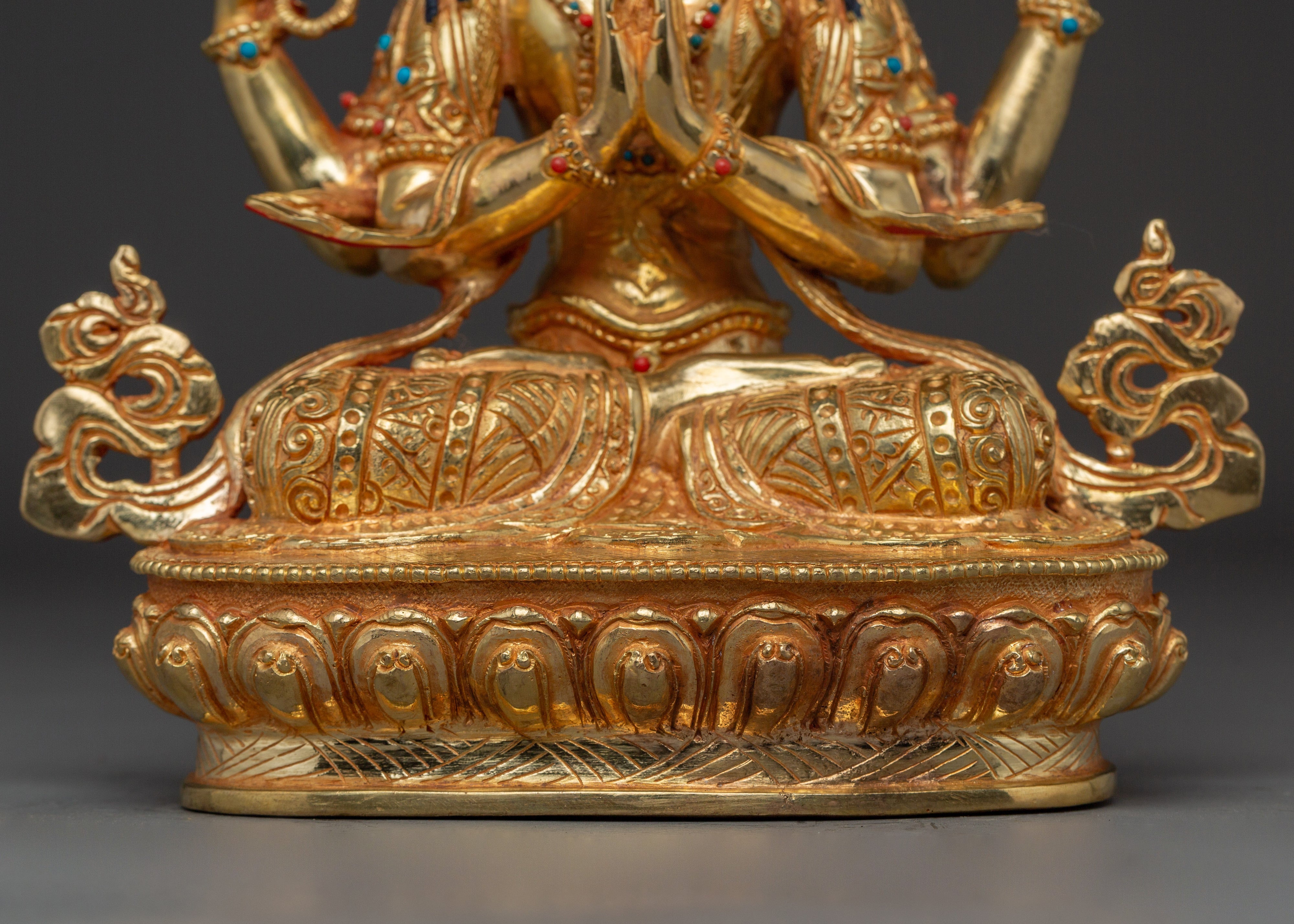 Bodhisattva Four-Armed Chenrezig Artwork | Embodiment of Compassion