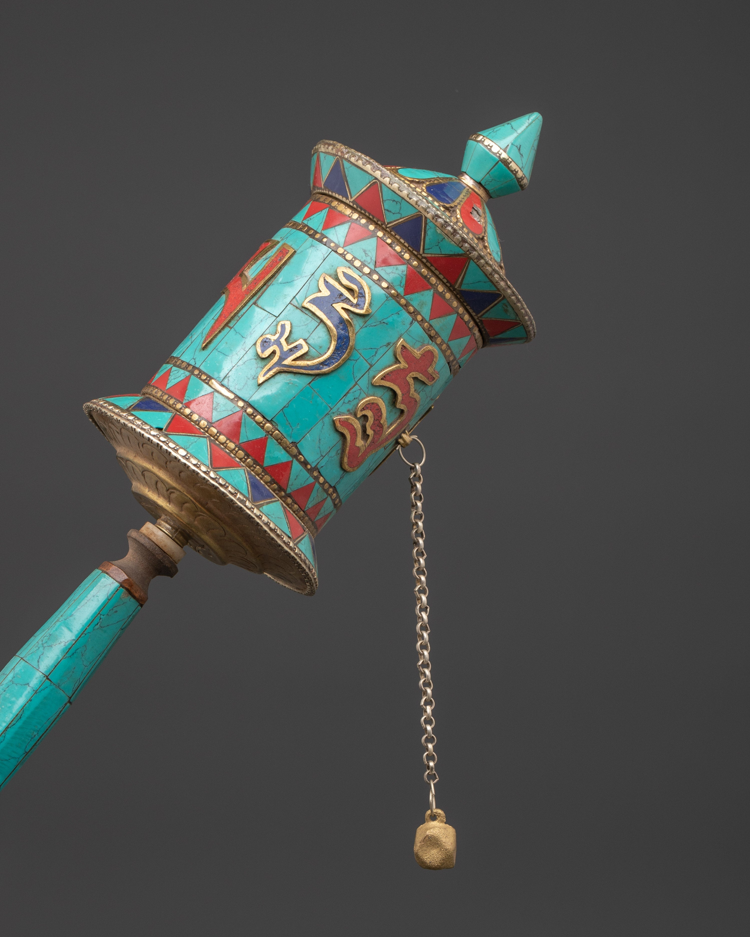 Handcrafted Tibetan Handheld Prayer Wheel | A Sacred Spiritual Tool
