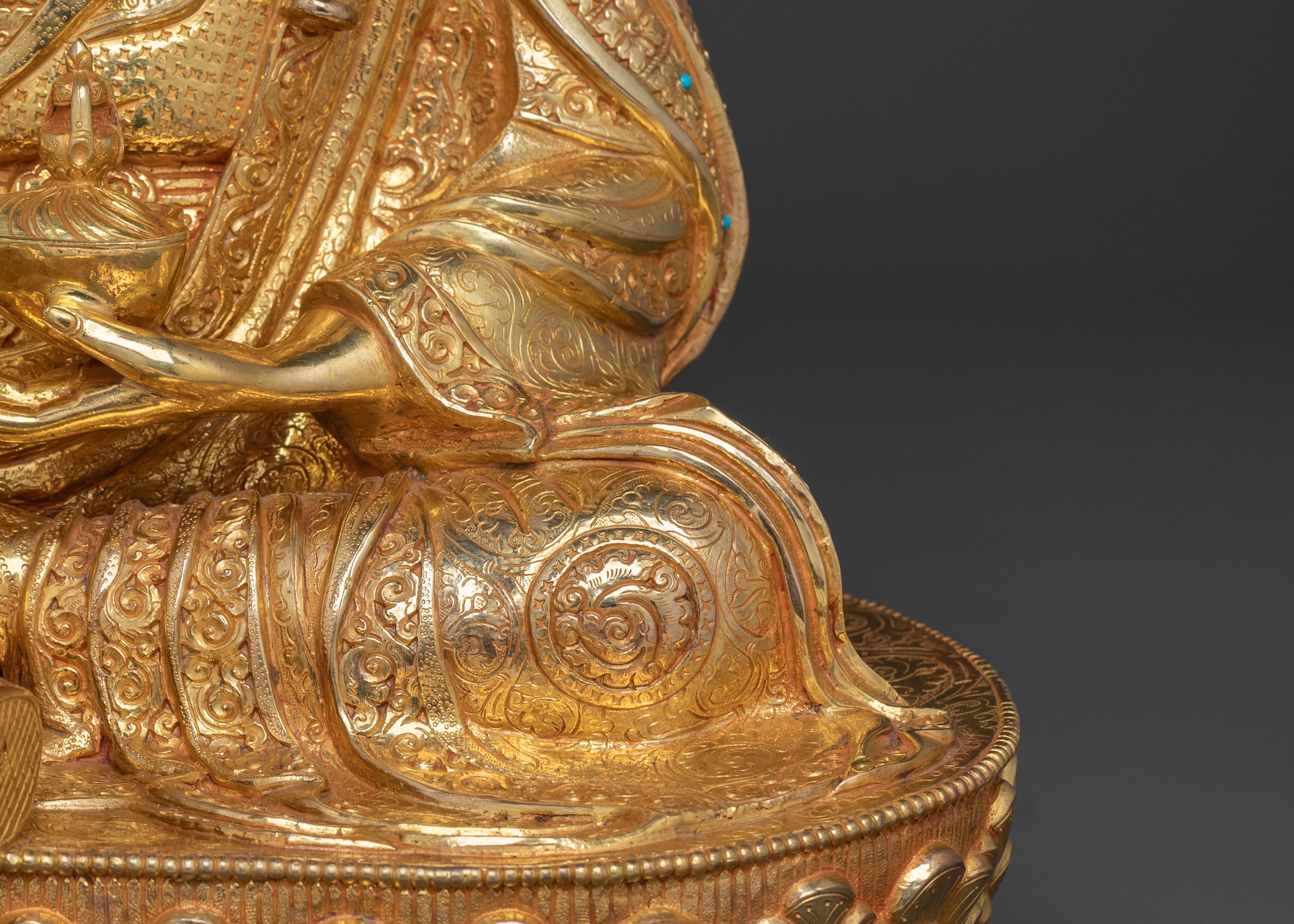 Sacred Tibetan Guru Rinpoche Statue | Padmasambhava Buddhist Sculpture