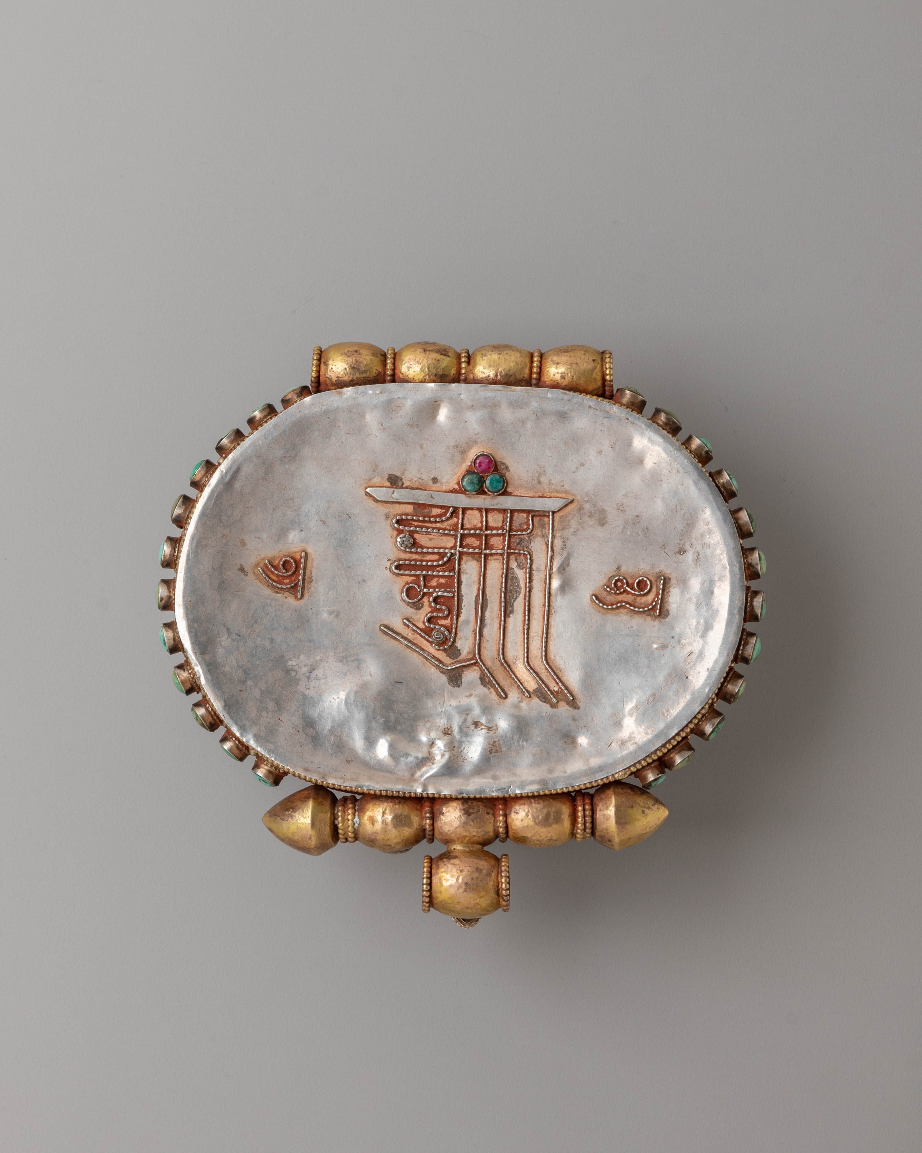 Handcrafted Ratnasambhava Ghau Box | Unique Spiritual Ghau Box