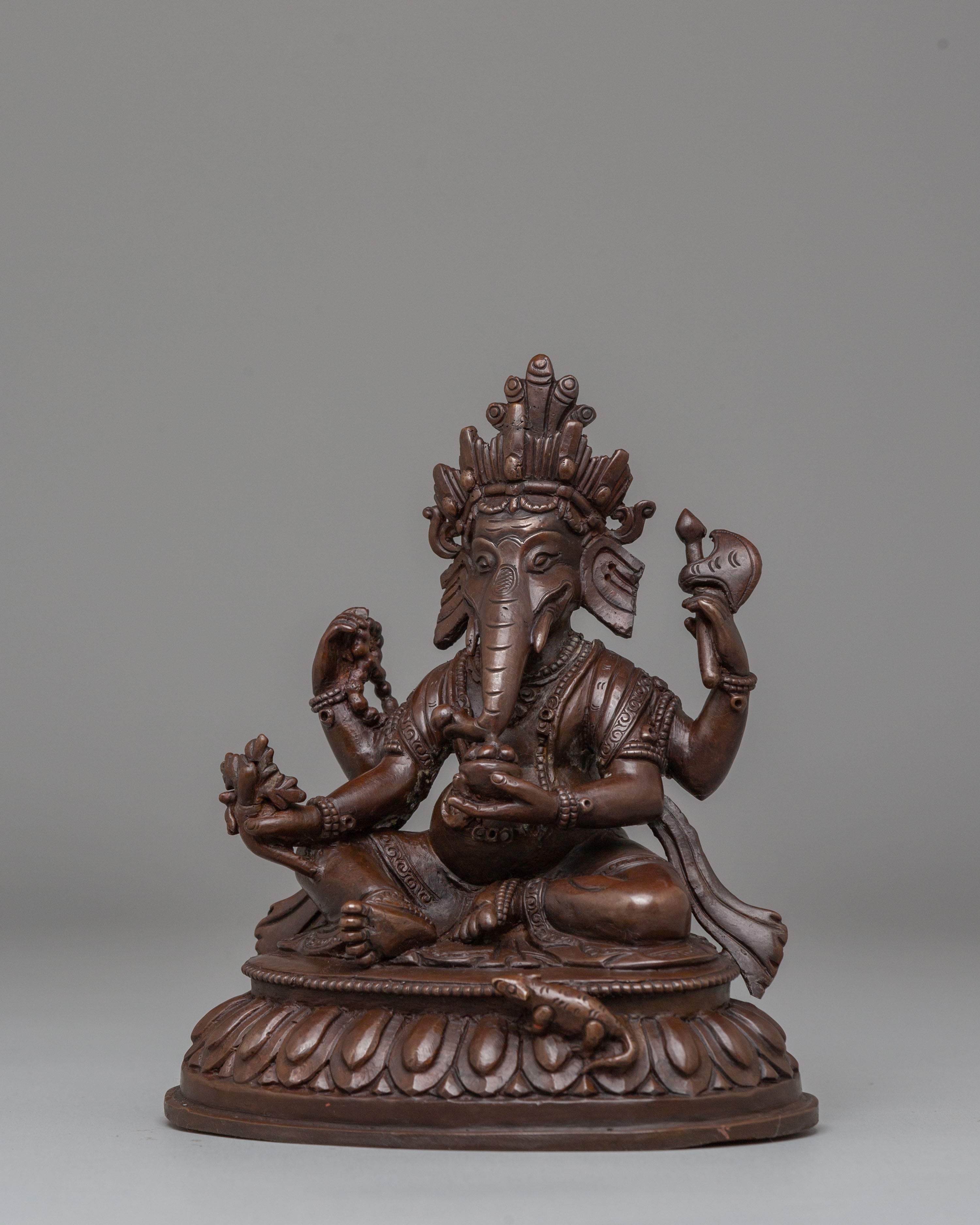 Sacred Statue of Hindu Deity Ganesha | Elephant God Spiritual Art