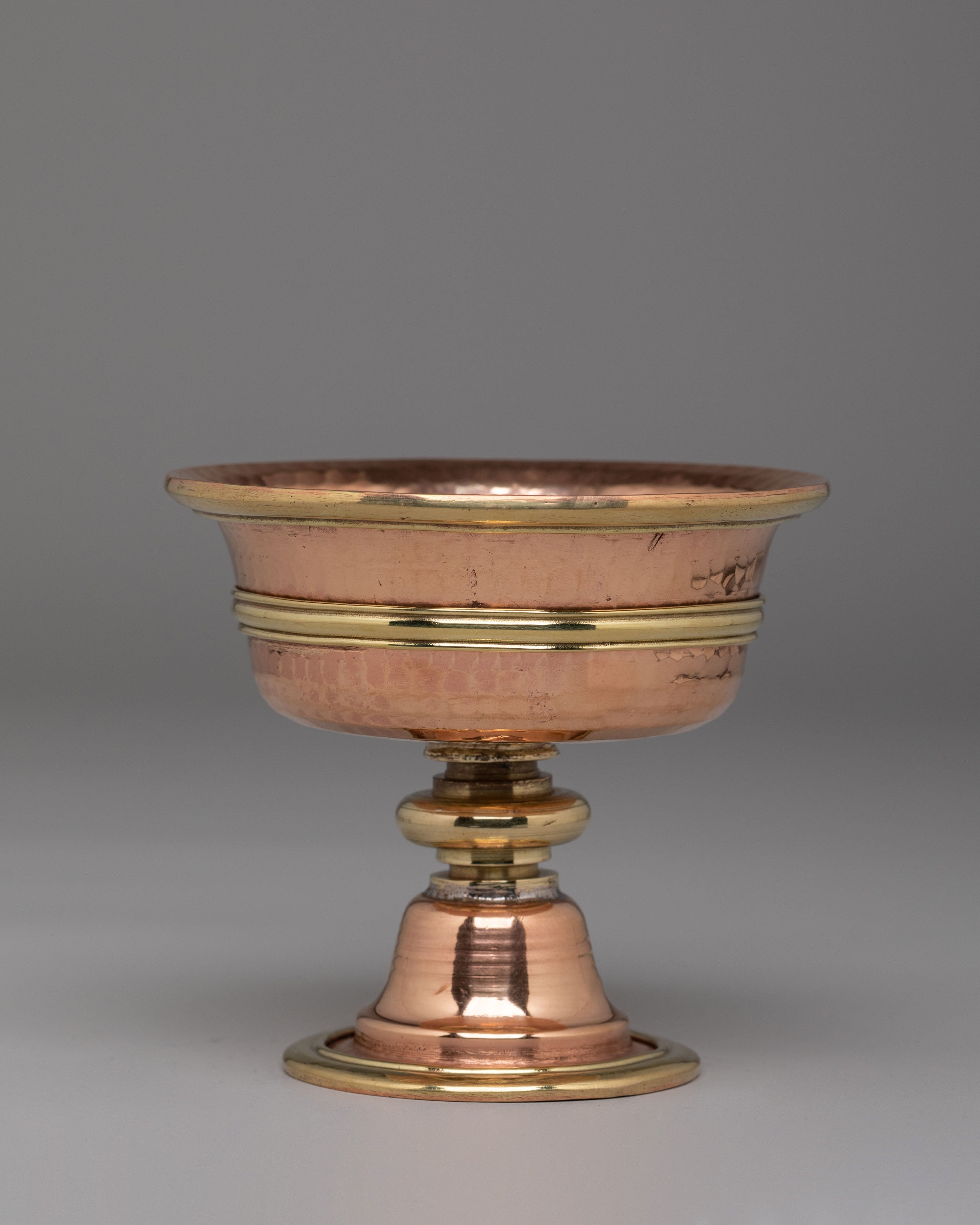 Butter Lamp Set For Spiritual Practice | Copper & Brass Butter Lamps