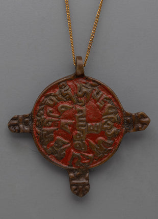 Round Buddhist Brass Locket 
