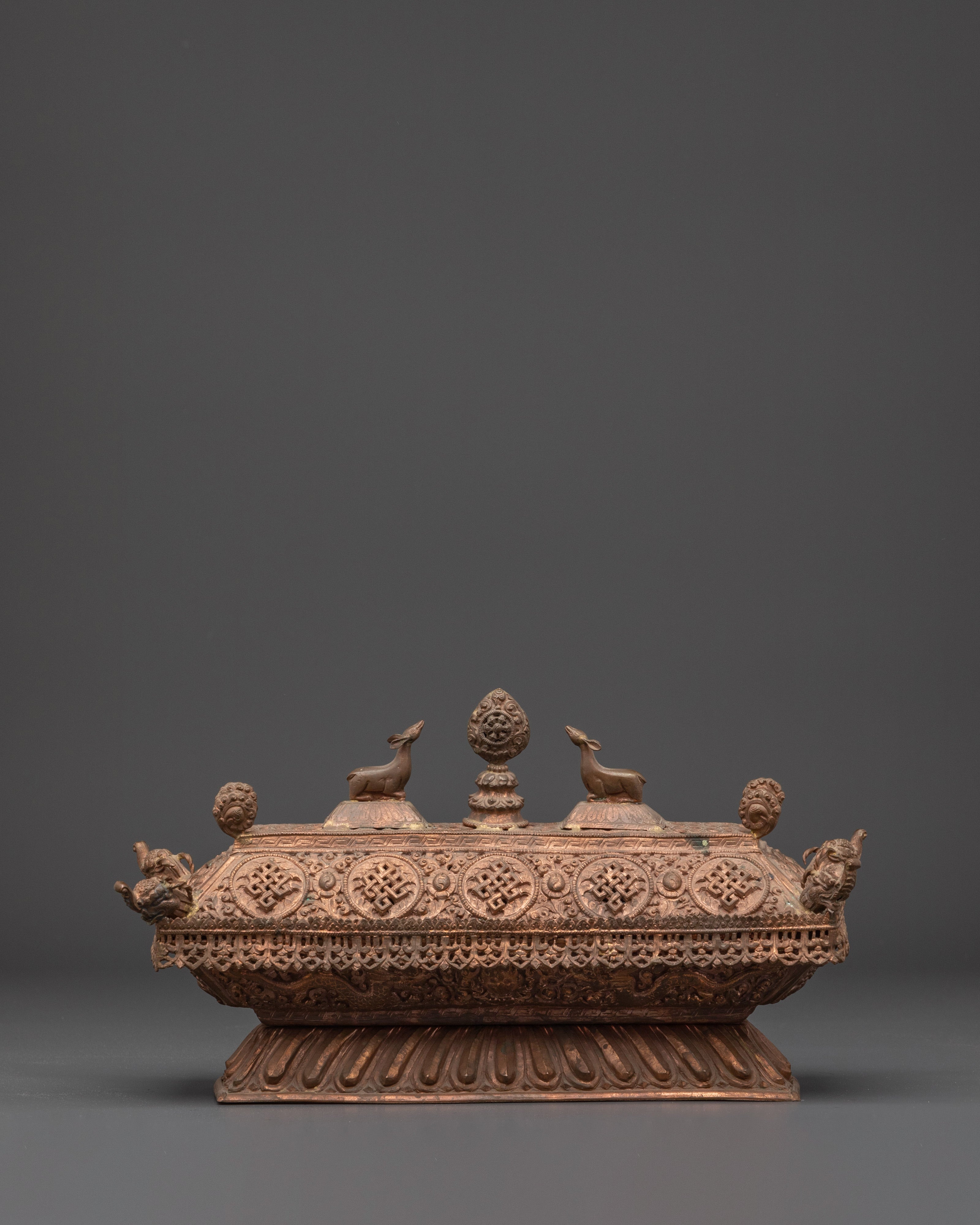 Tibetan Ritual Incense Burner | Handcrafted Copper Incense Burner for Sacred Ceremonies