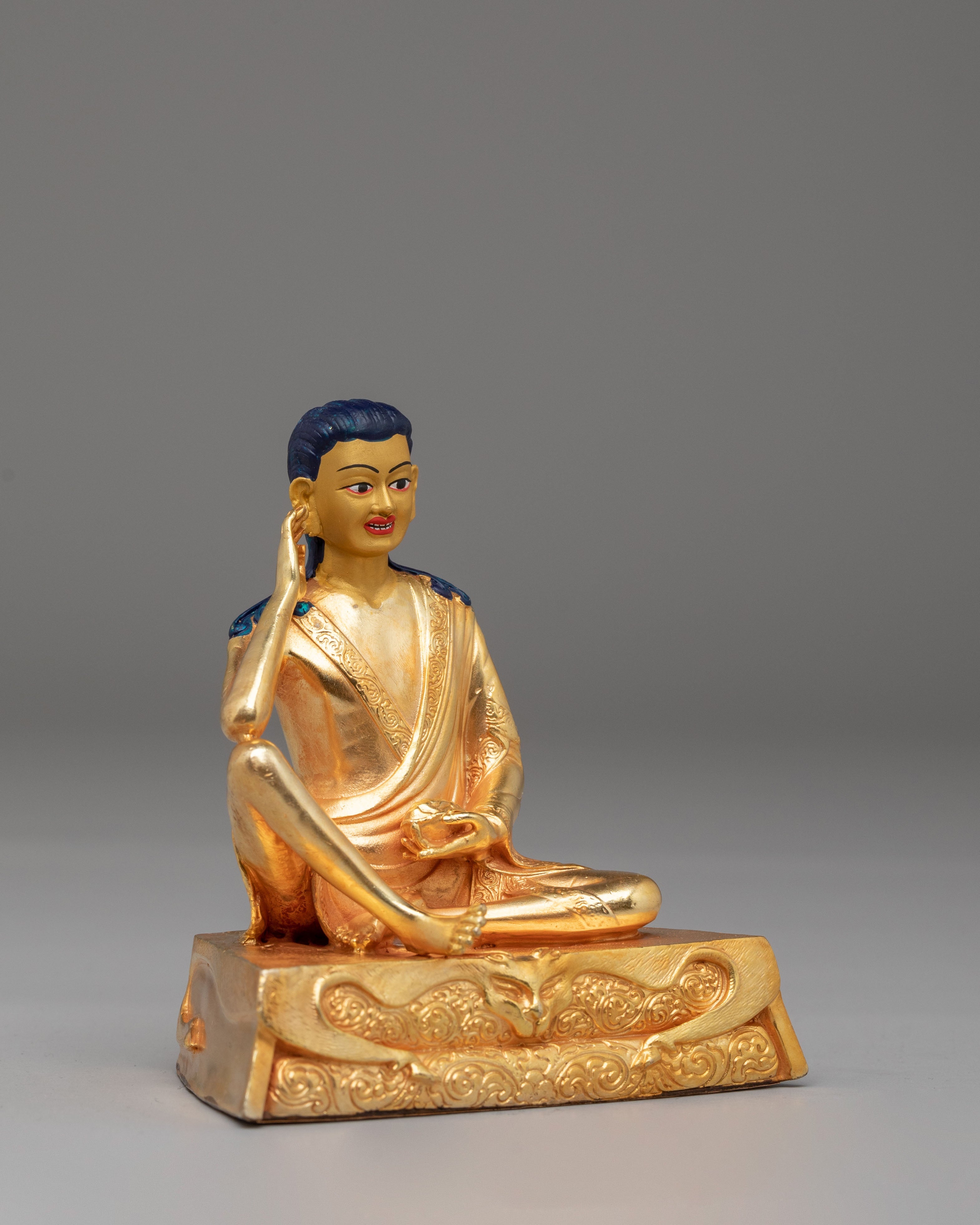 Buddhist Milarepa Handcrafted Statue | Tibetan Meditation Decor