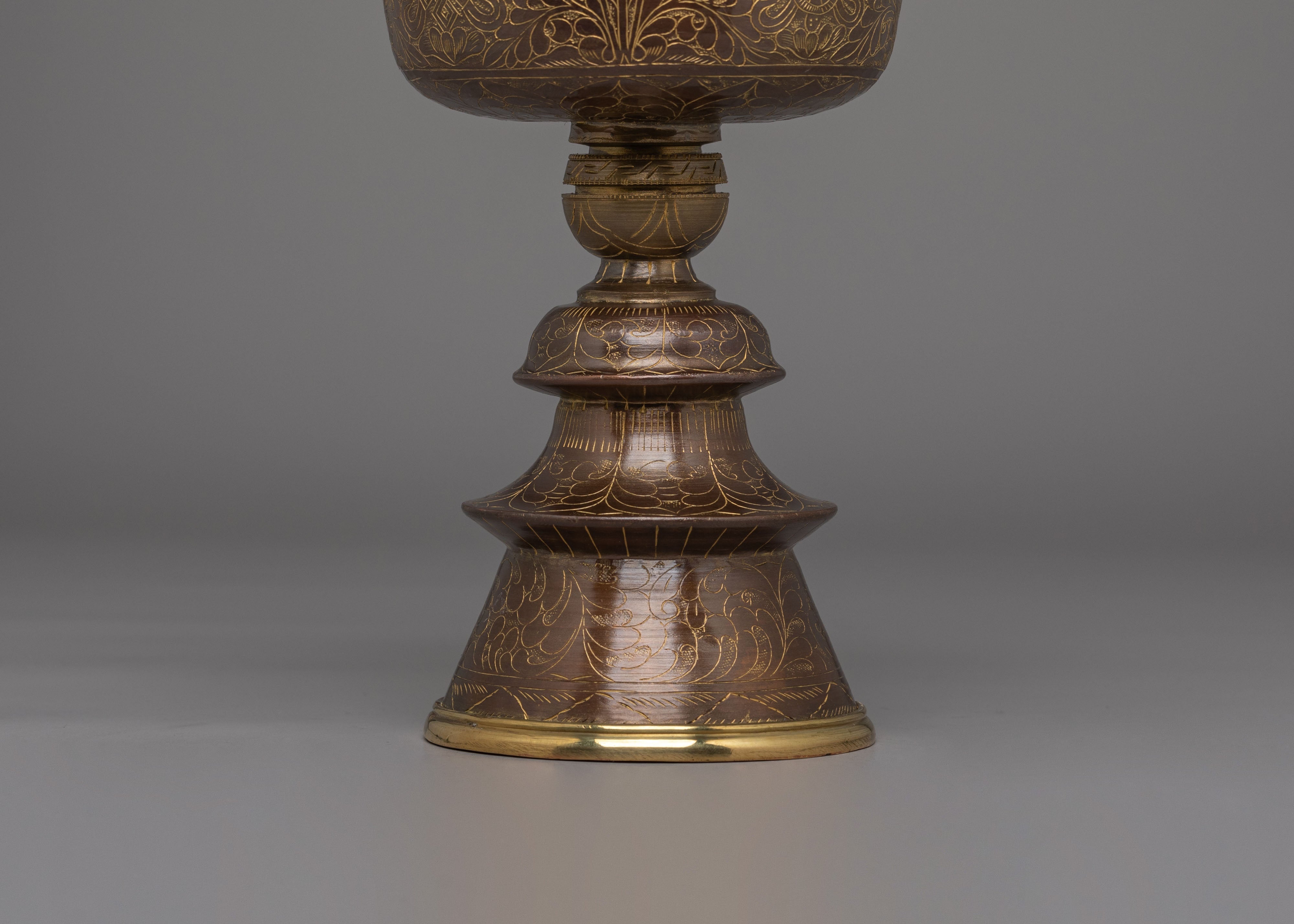 Decorative Buddhist Butter Lamp | Handcrafted Ritual Offering Light