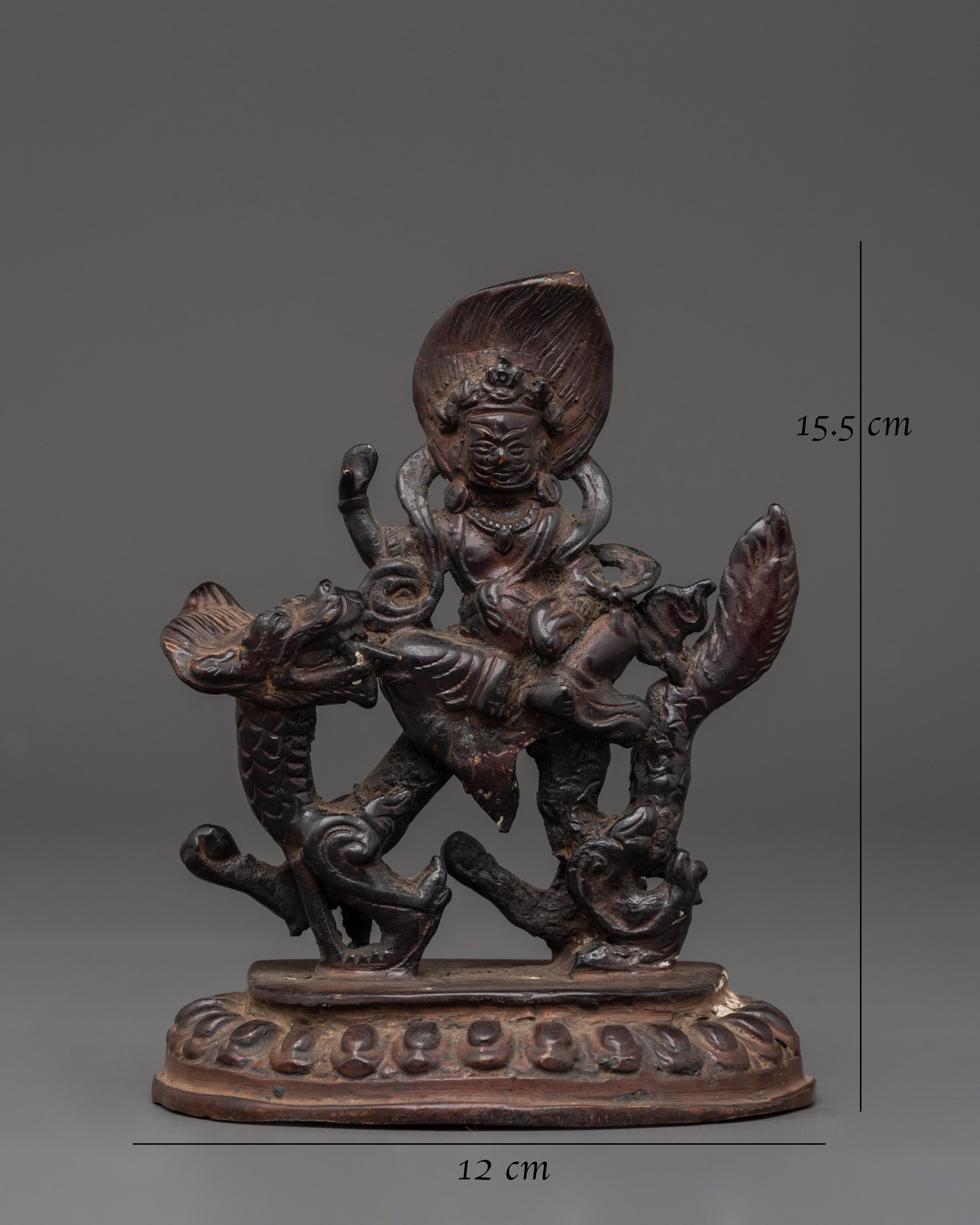 Oxidized Copper White Dzambhala Statue | Wealth and Abundance