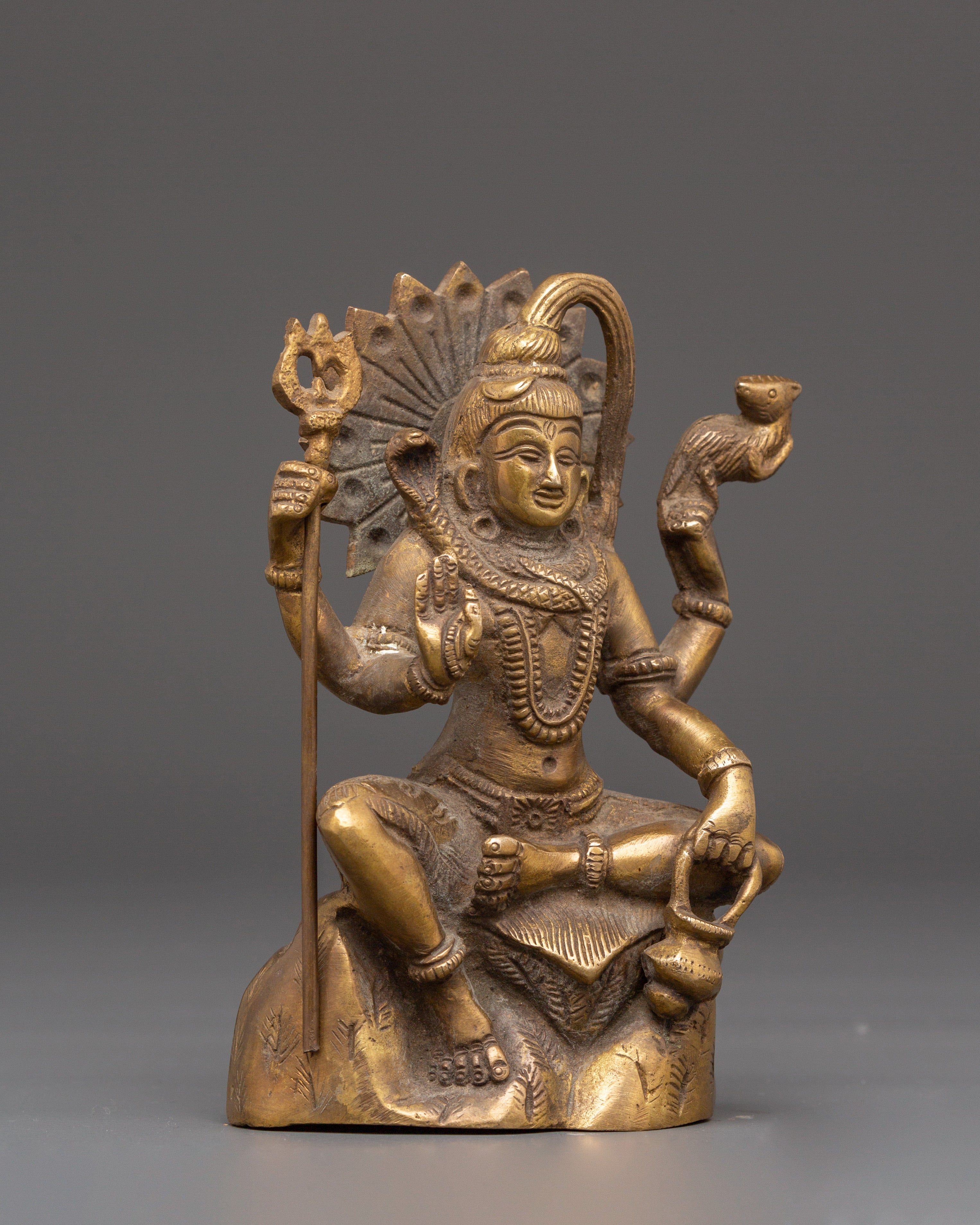 The Destroyer Shiva Ji Statue | Brass Mahadev Idol for Puja