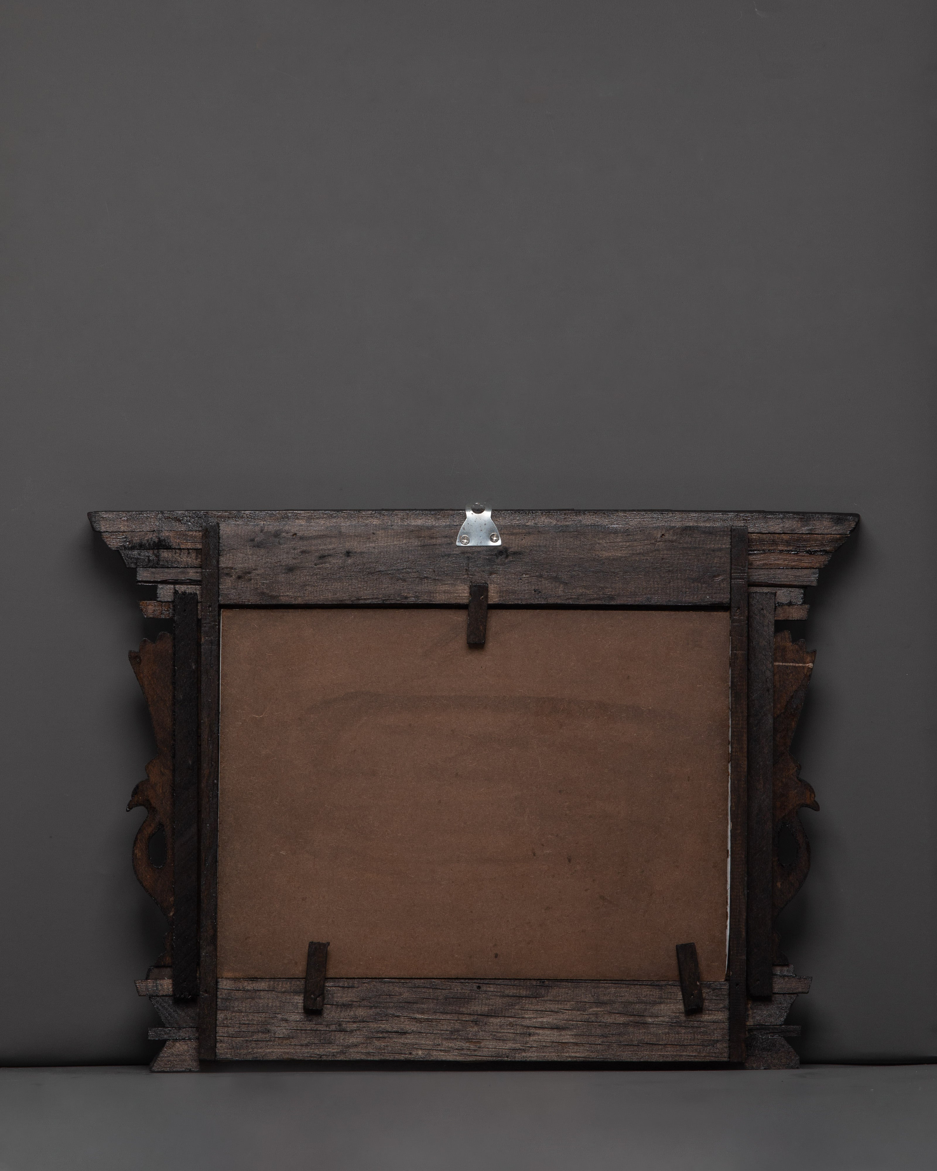 Hand-Carved Traditional Wood Frame Wall Hanging | Decorative Photo Frame