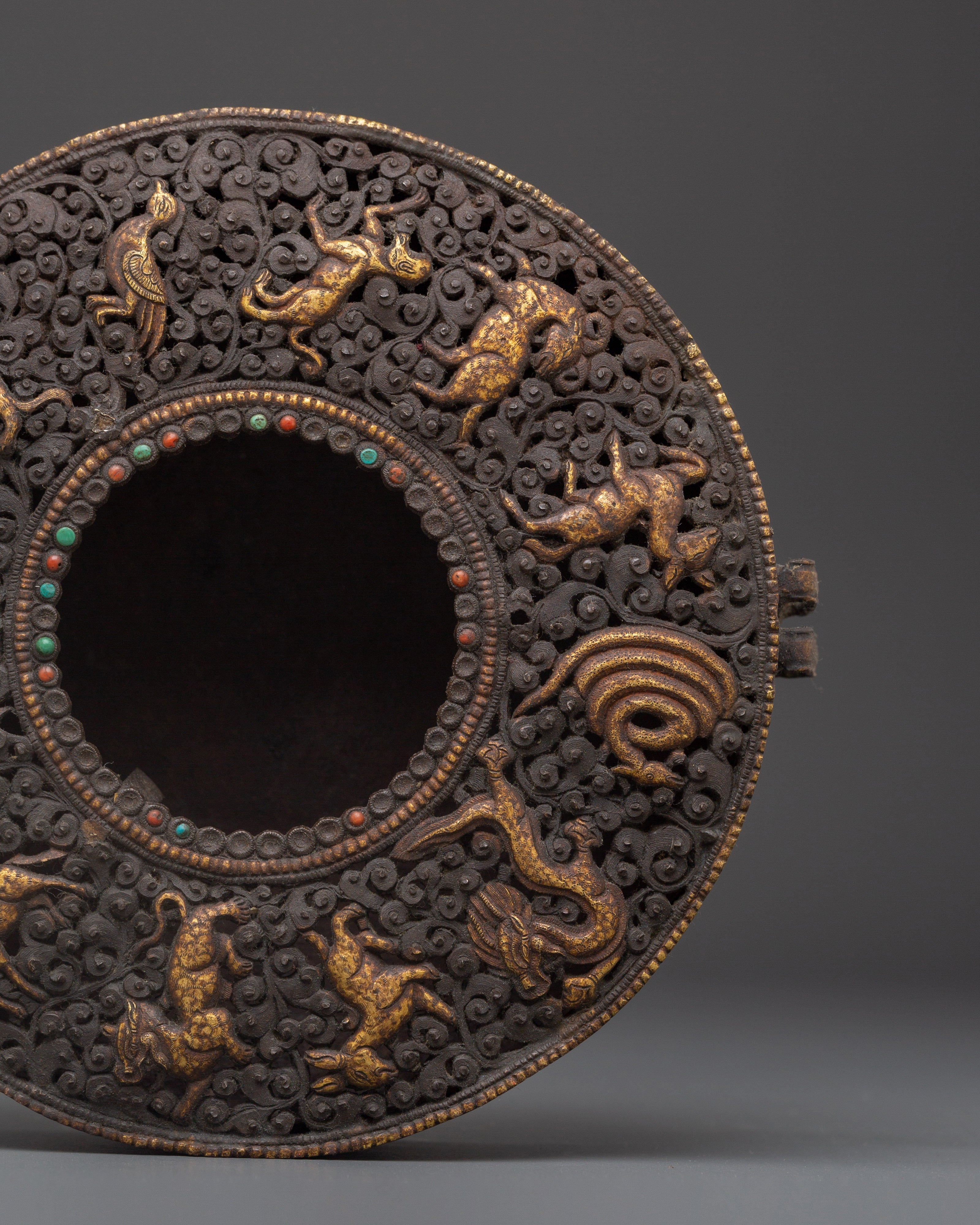 Tibetan Ghau Box with Loh | Sacred Ritual Box