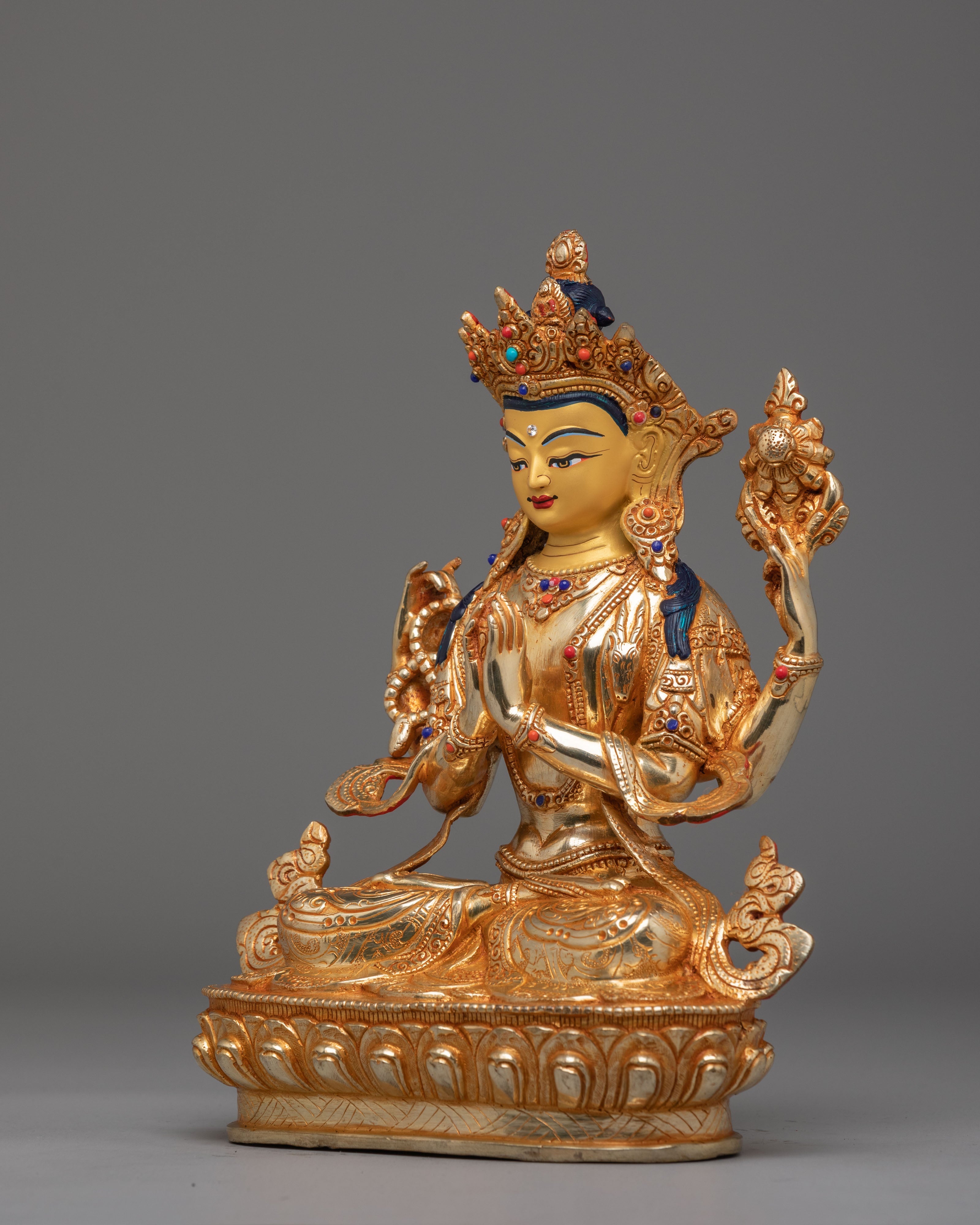 Traditional Chenrezig Altar Sculpture | Bodhisattva of Compassion