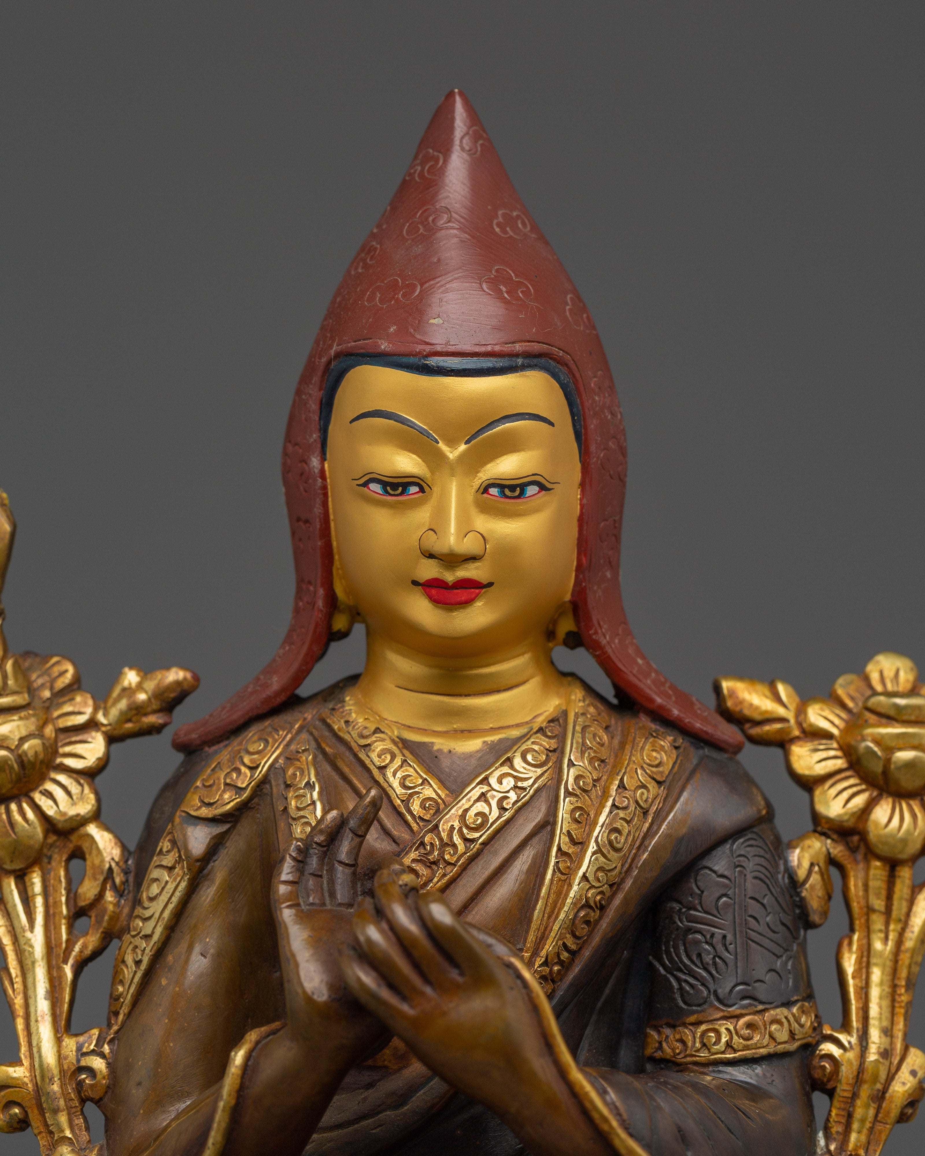 Handcrafted Tsongkhapa Statue | Tibetan Buddhist Sculpture for Meditation