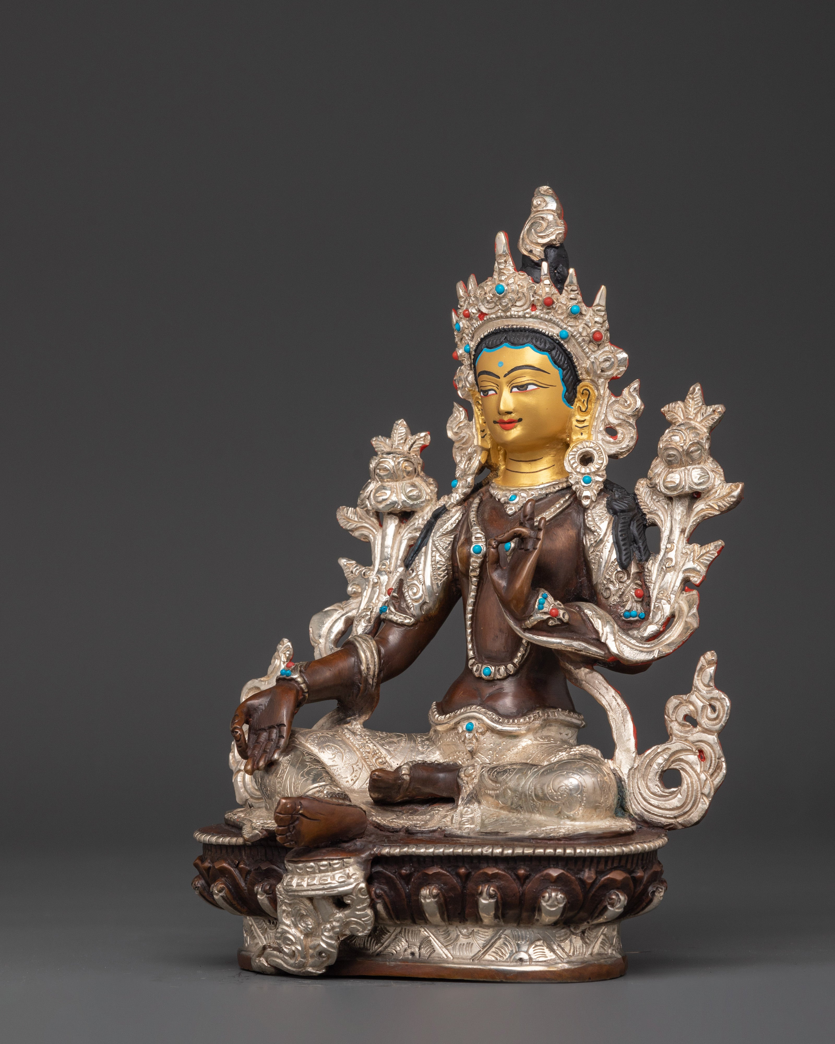 Handmade Mother Shyama Tara Statue | Sacred Tibetan Buddhist Deity Art