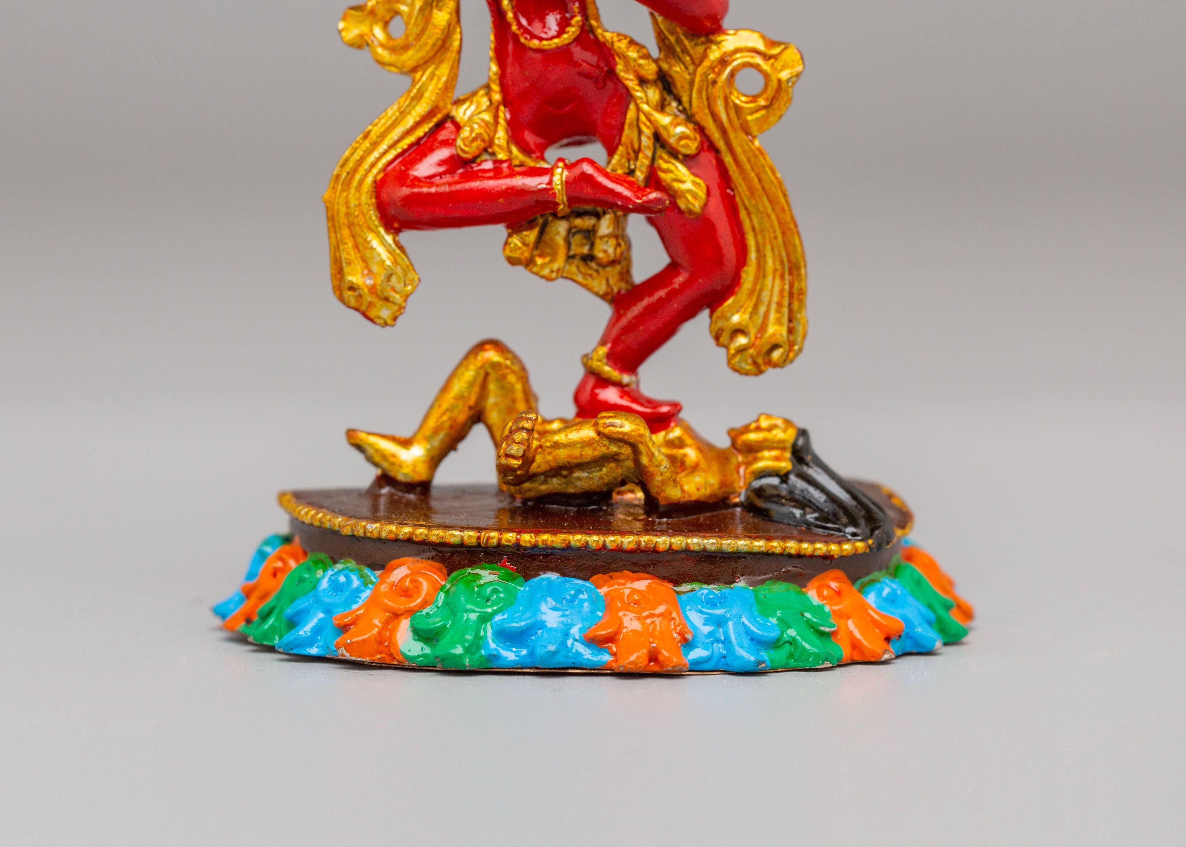 Sacred Dorje Phagmo Tantric Deity Statue | Hand Painted Vajravarahi Buddhist Goddess