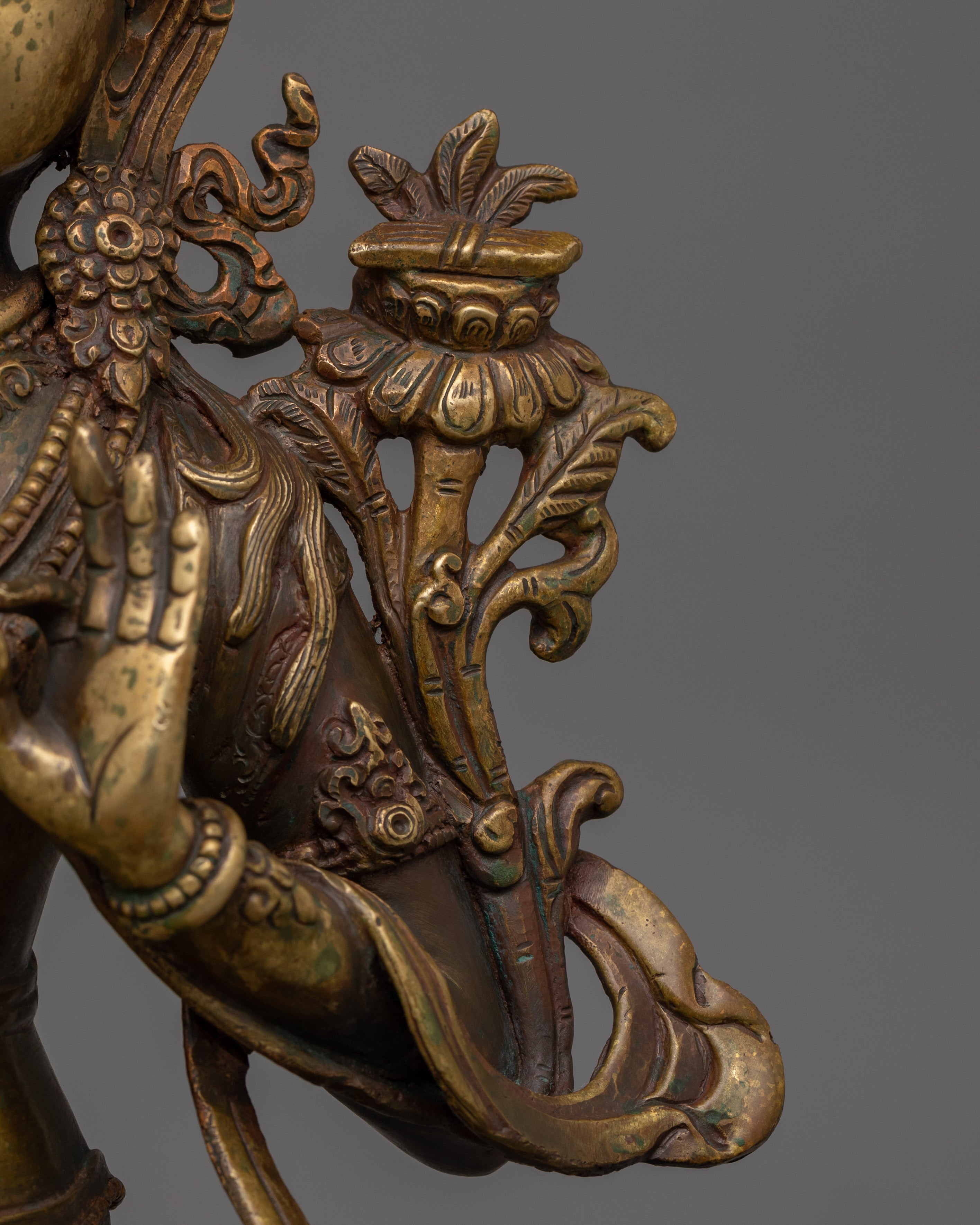 Historical Deity Manjushri Statue | Tibetan Bodhisattva Wisdom Deity