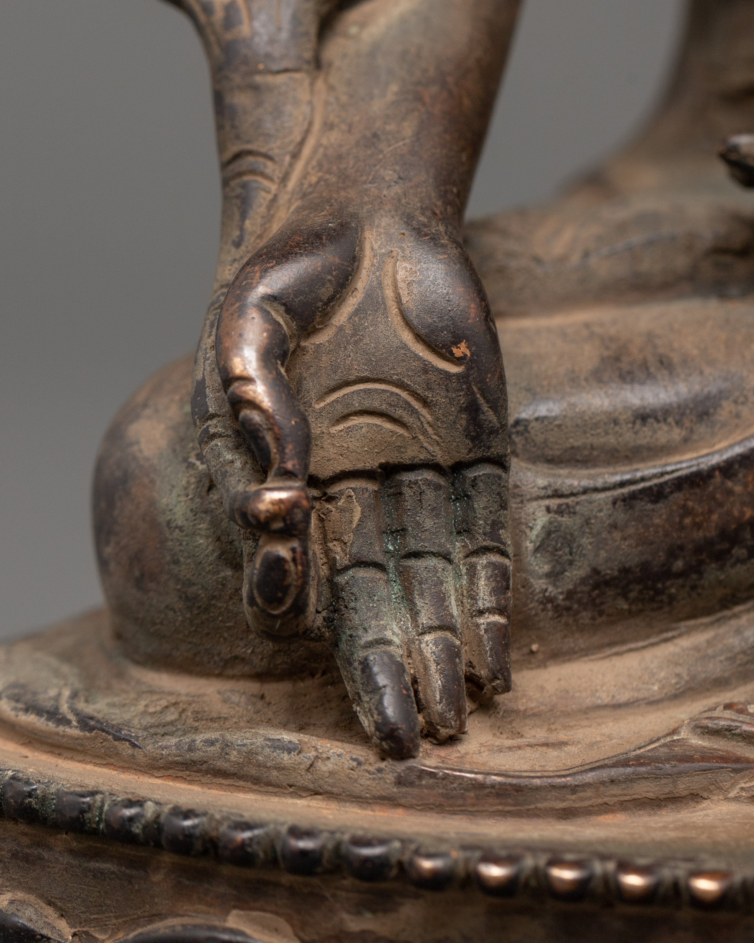 Oxidized Copper Medicine Buddha Statue | Symbol of Healing & Compassion