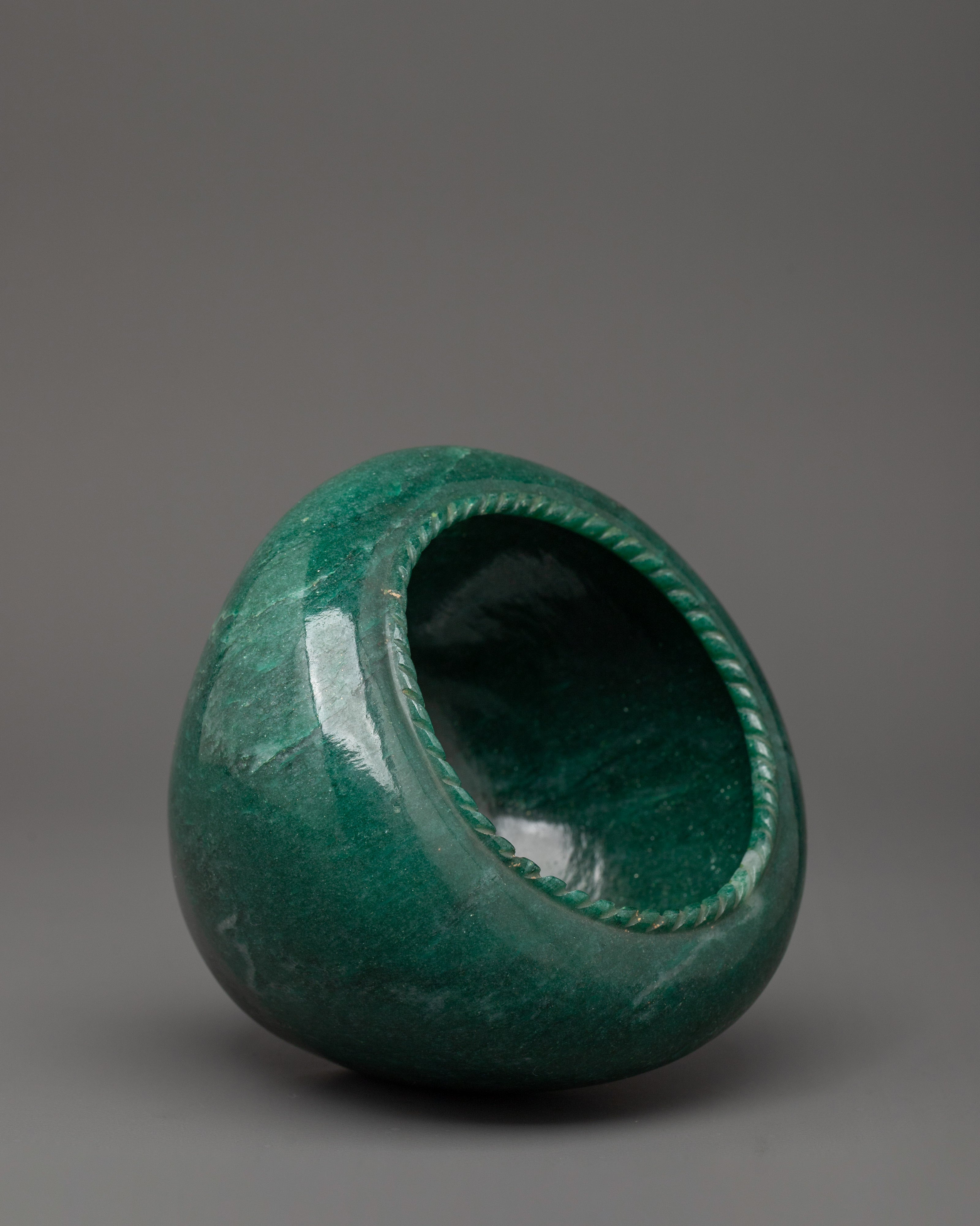 Jade Stone Golpa Ritual Bowl | Traditional Craft