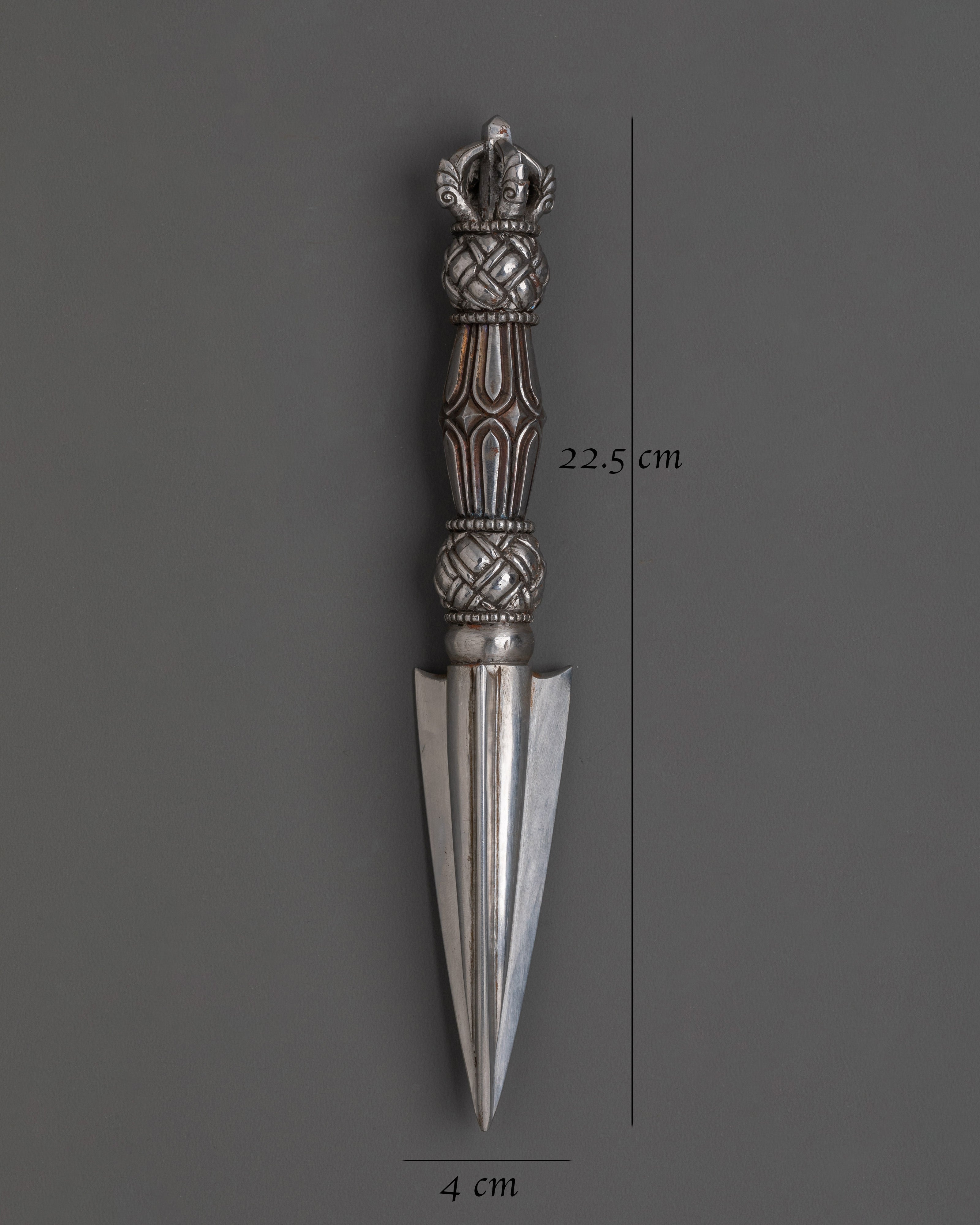 Himalayan Ceremonial Phurba Dagger | Tibetan Spiritual Ritual Tool