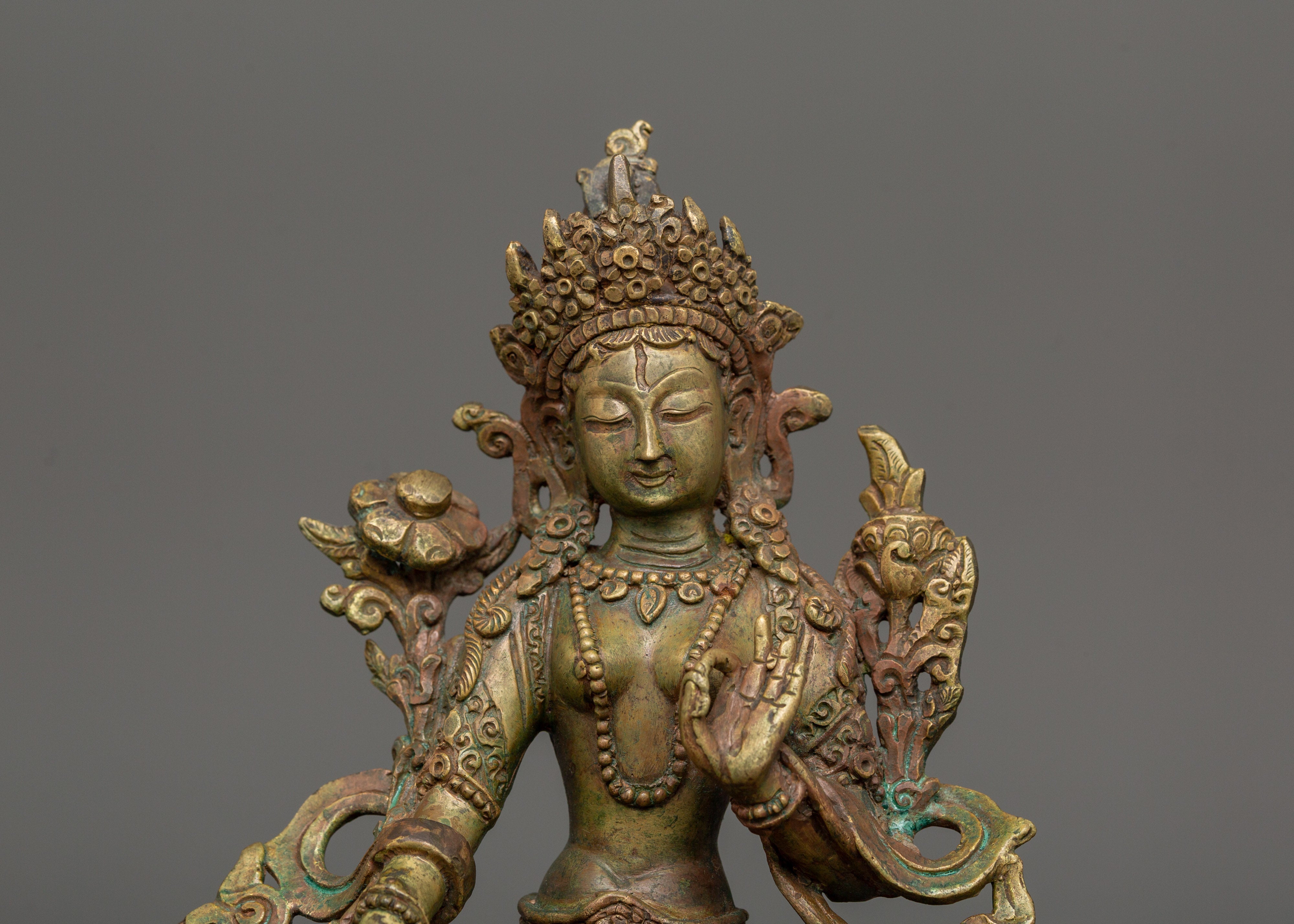 White Tara Antique Statue | Goddess of Compassion