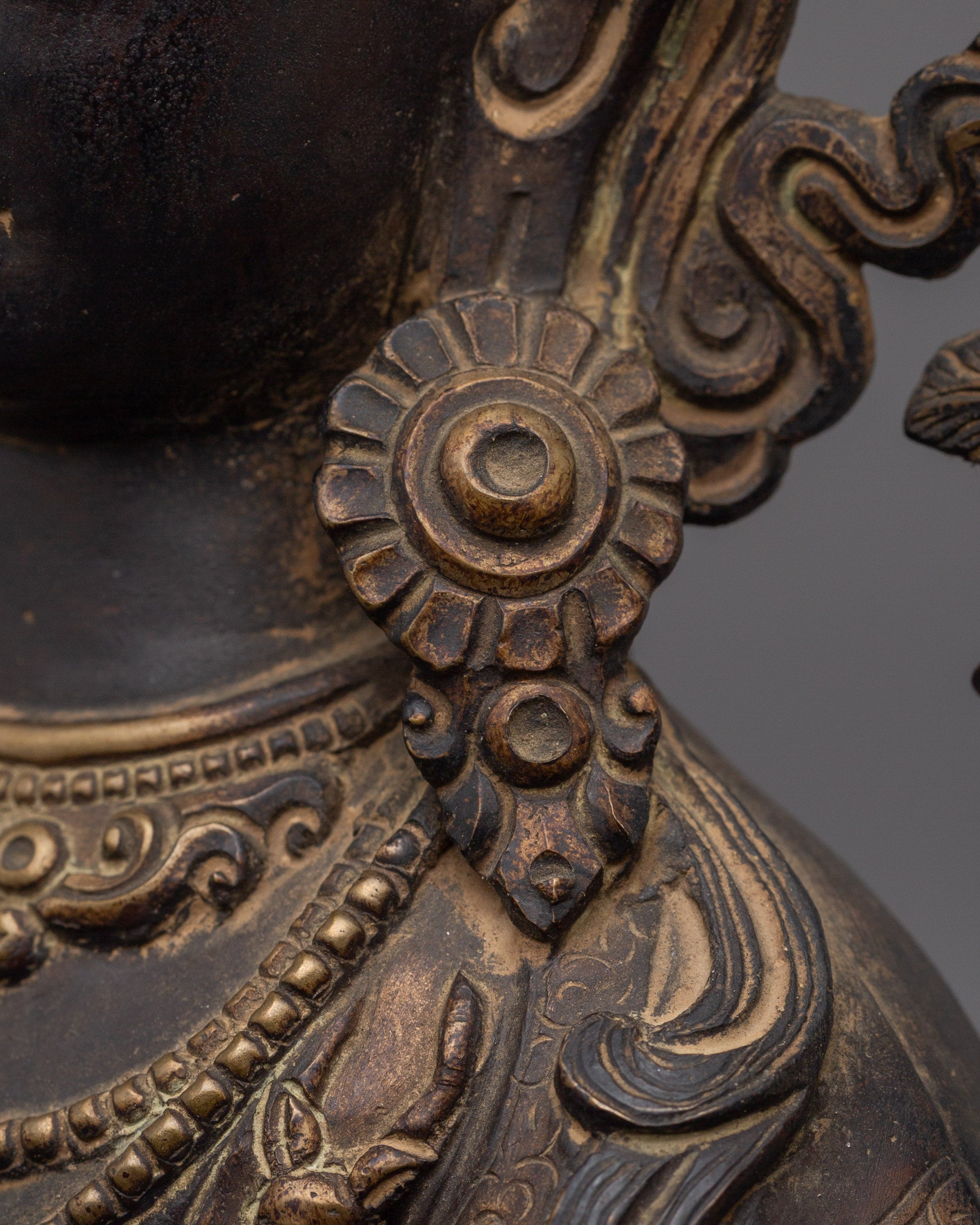 Avalokiteshvara Chenrezig |Black Oxidized Copper
