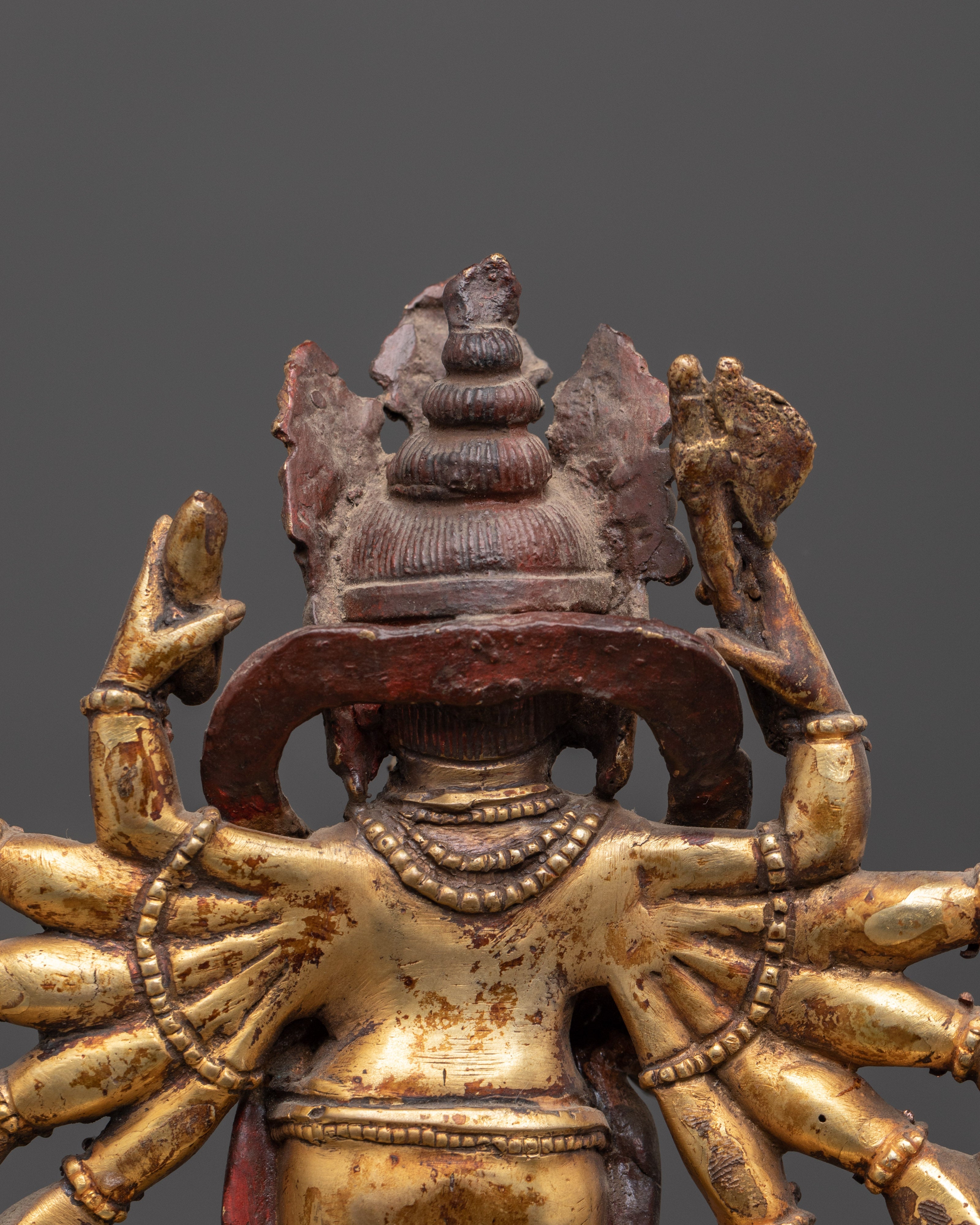 Ganesh Crystal Statue | Coral and Turquoise Inlaid
