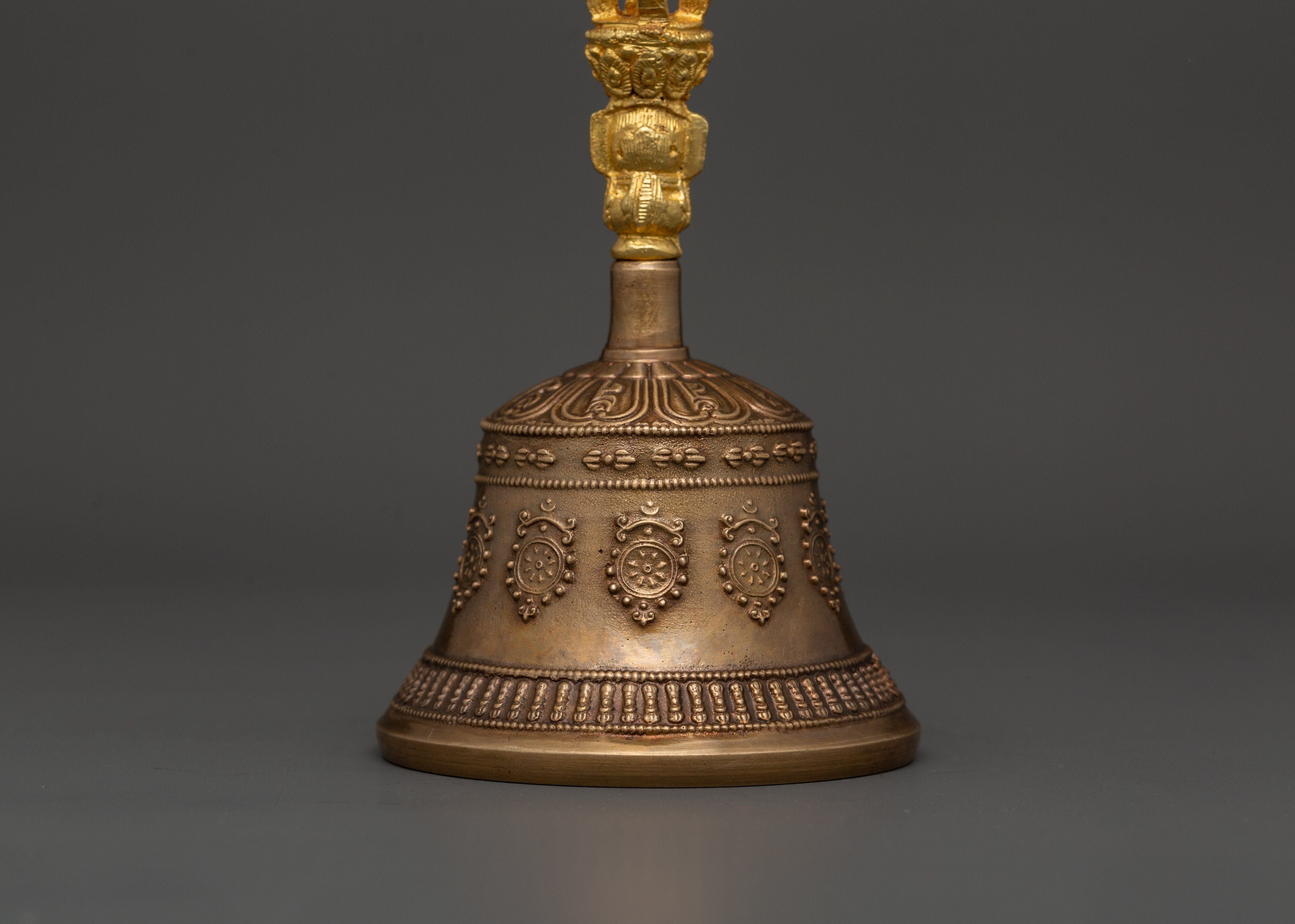 Tibetan Ritual Bell and Vajra | Brass and Bronze Buddhist Tools for Rituals