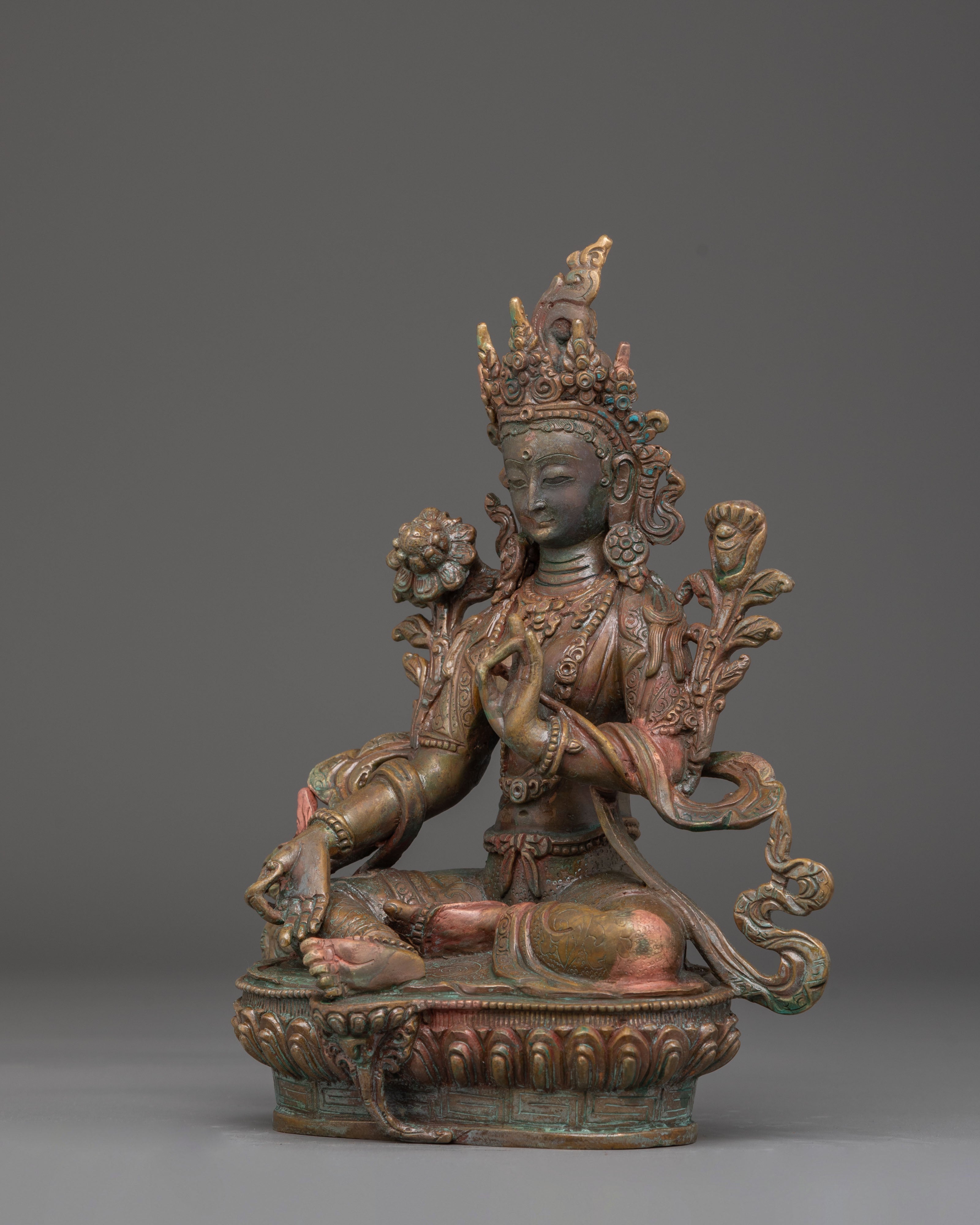 Compassionate Green Tara Handmade Figurine | Perfect for Decor