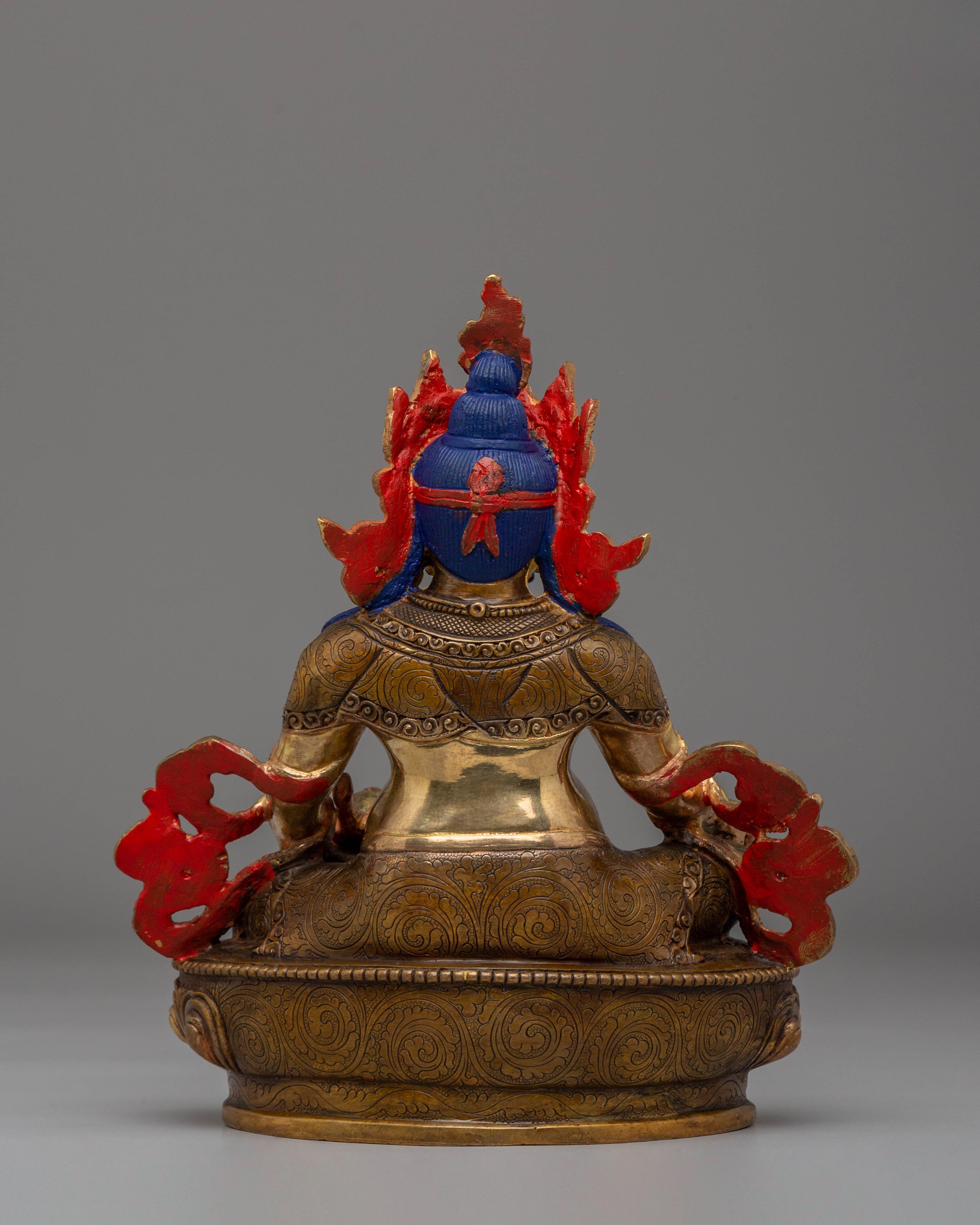 Dzambhala Handcrafted Sculpture | Gold Plated Prosperity Deity Statue