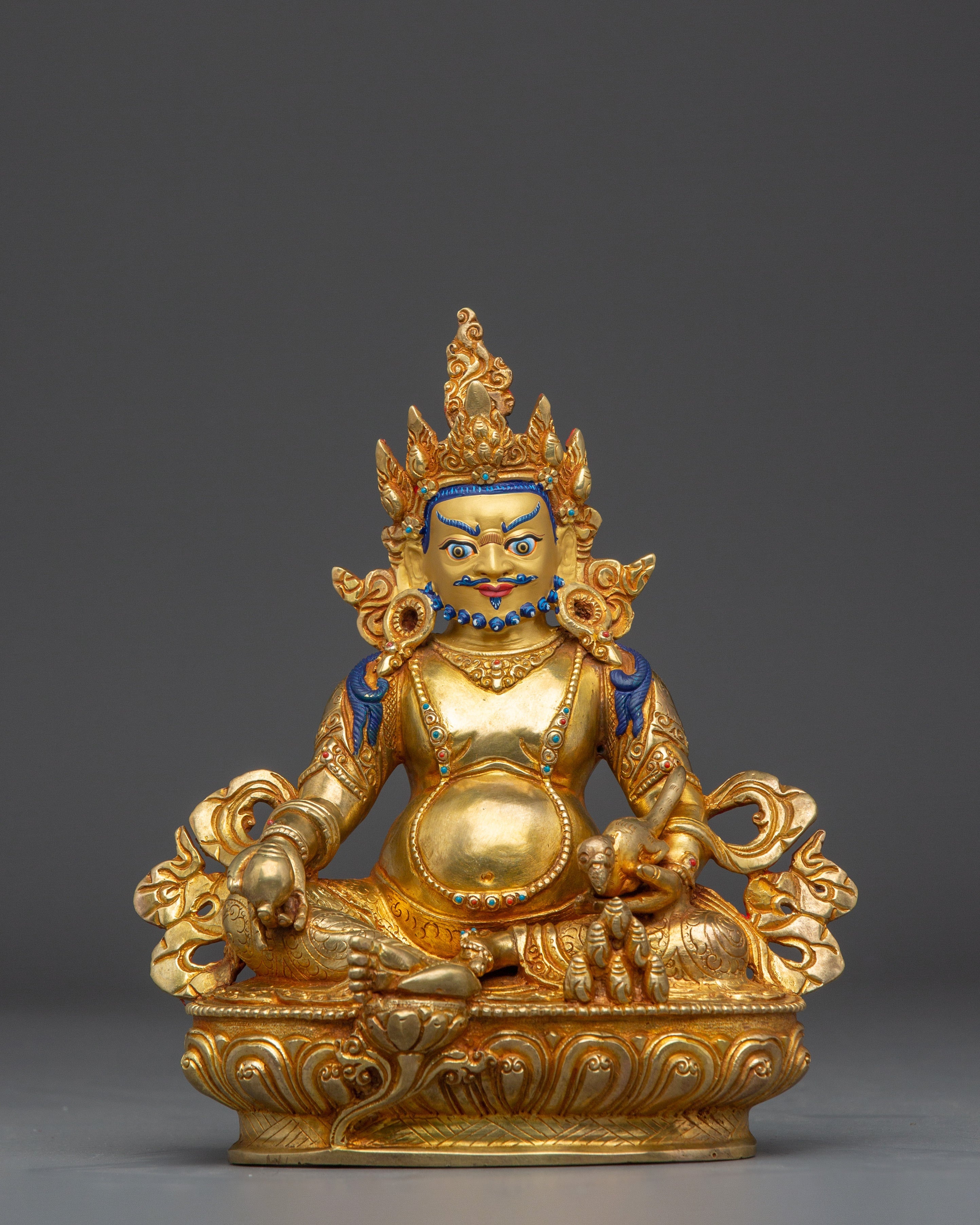 Golden Nepalese Artwork of Dzambhala