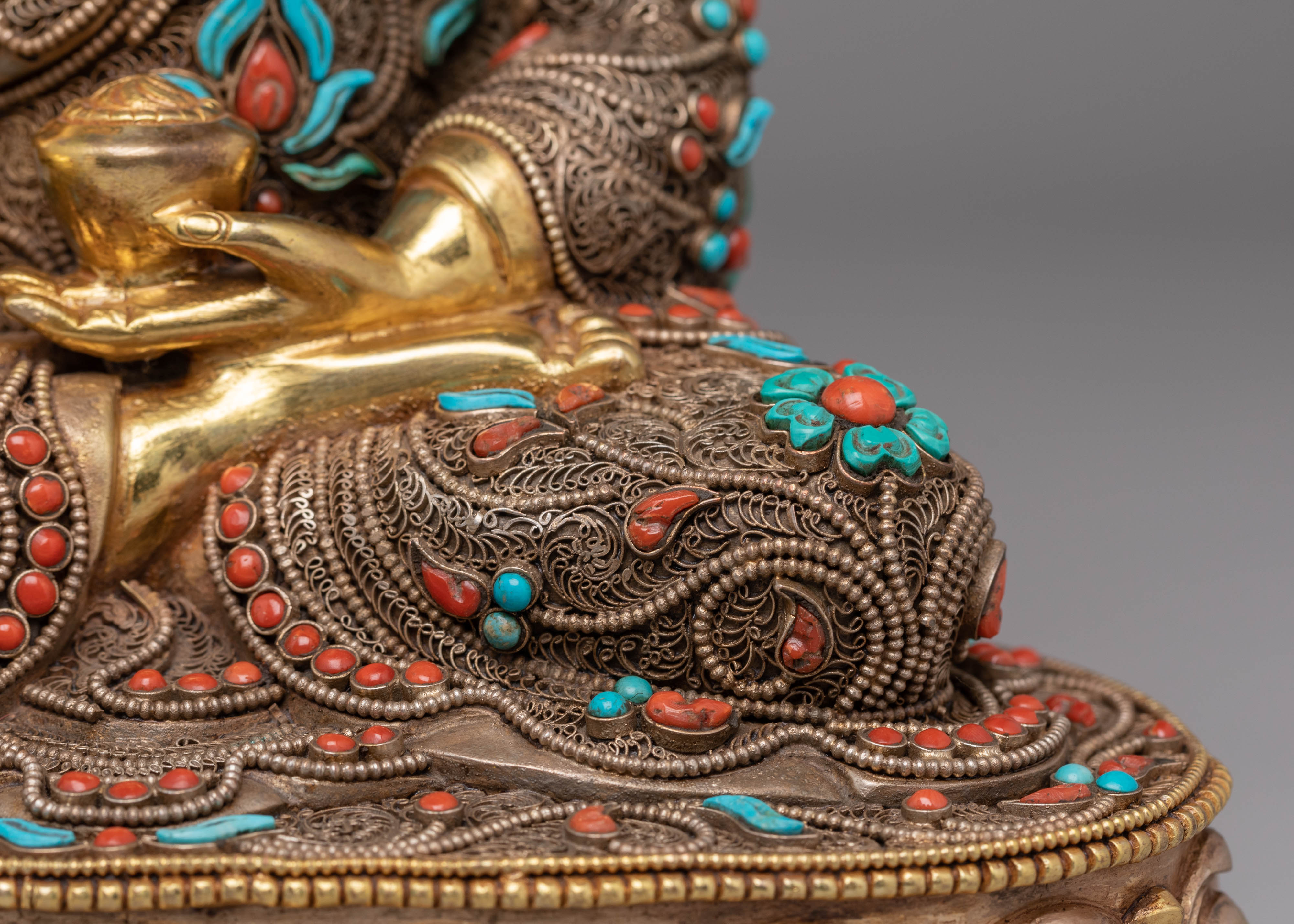 Handmade Buddha Shakyamuni Decor Statue | Tibetan Buddha Statue