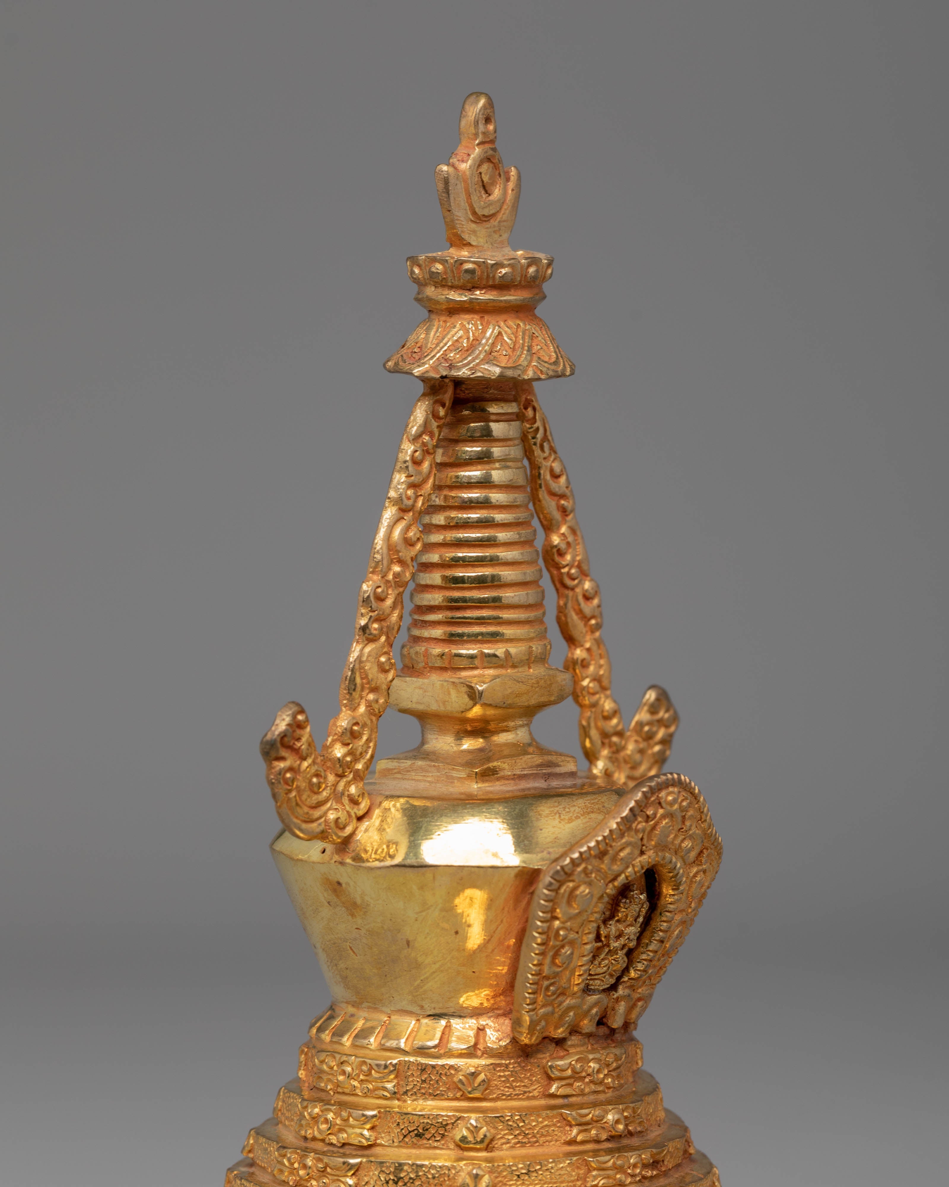 Handmade Ritual Stupa Shrine Piece | Buddhist Stupa Art