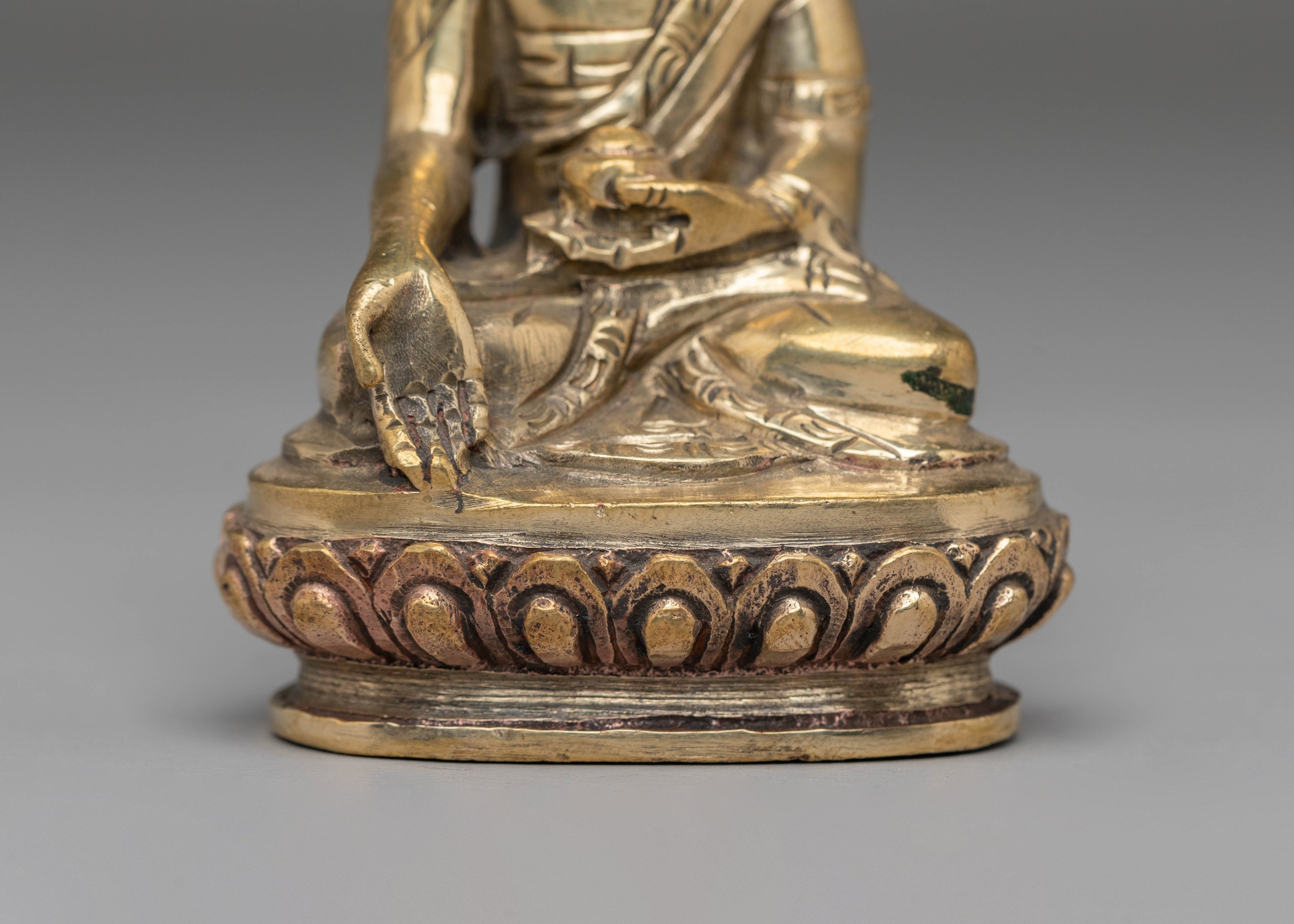 Handcrafted Buddhist Ratnasambhava Statue | Tibetan Deity of Wealth
