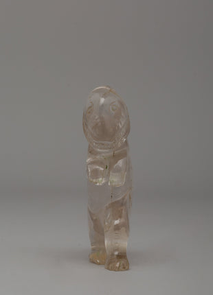 Hand-Carved Crystal Quartz Dragon Statue | Mystical Guardian