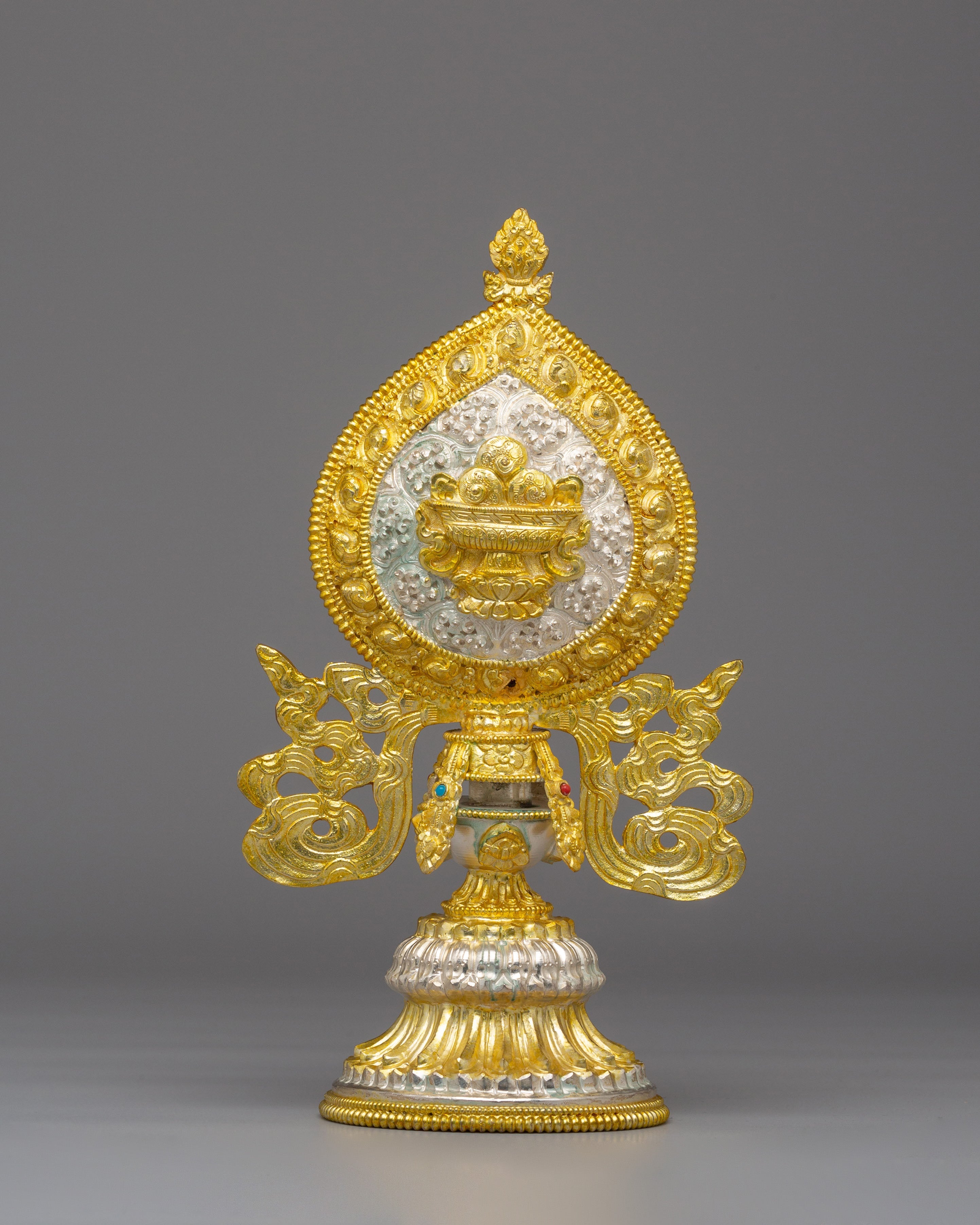 Tibetan Eight Auspicious Symbols | Copper Body, Electro Silver &amp; Gold Plating