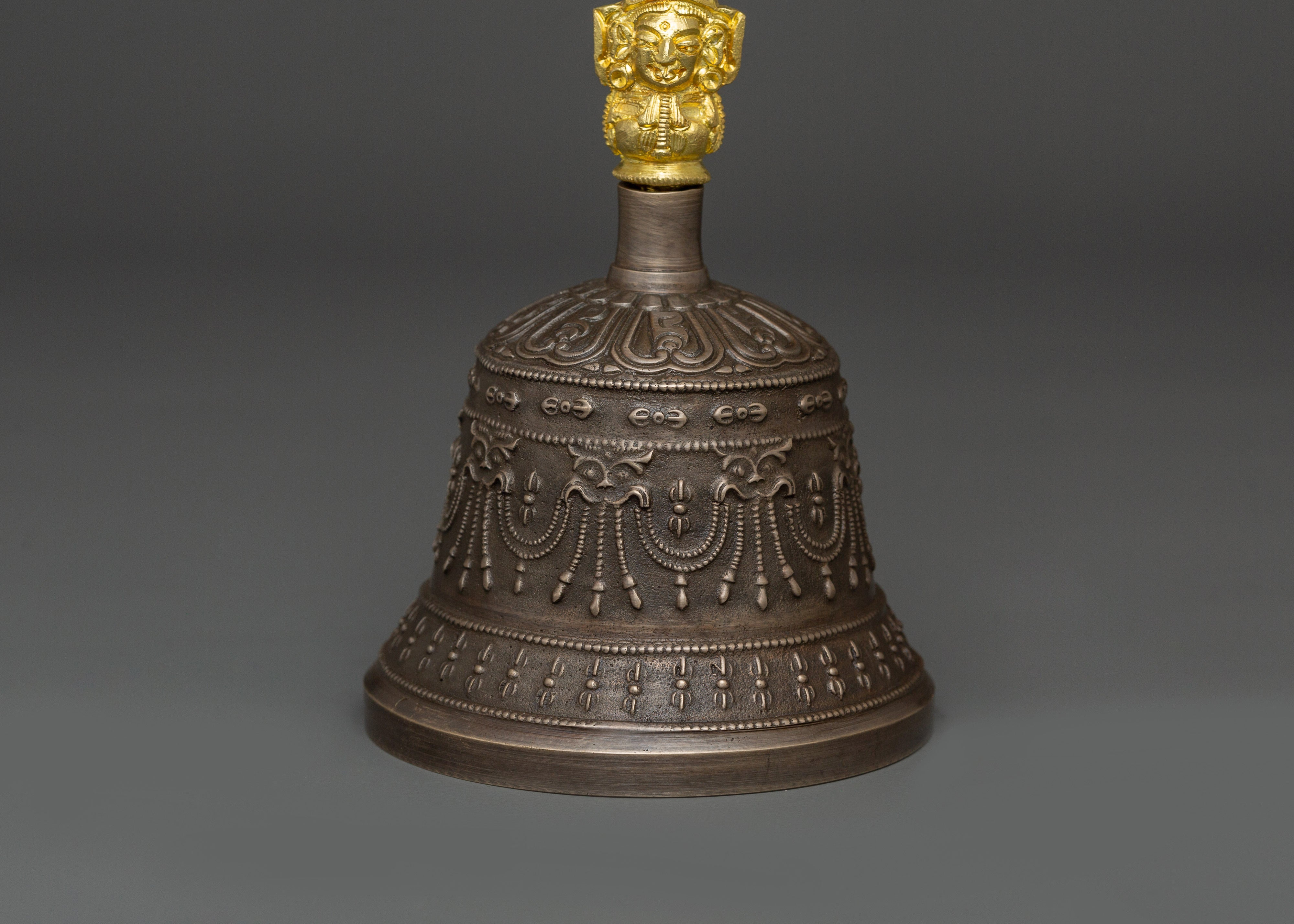 Sacred Tibetan Bronze and Brass Bell & Vajra Set | Ritual Tools