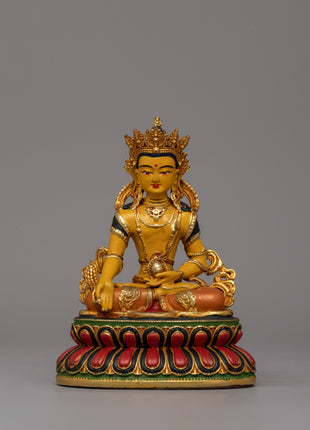 Gold-Plated Kshitigarbha Statue